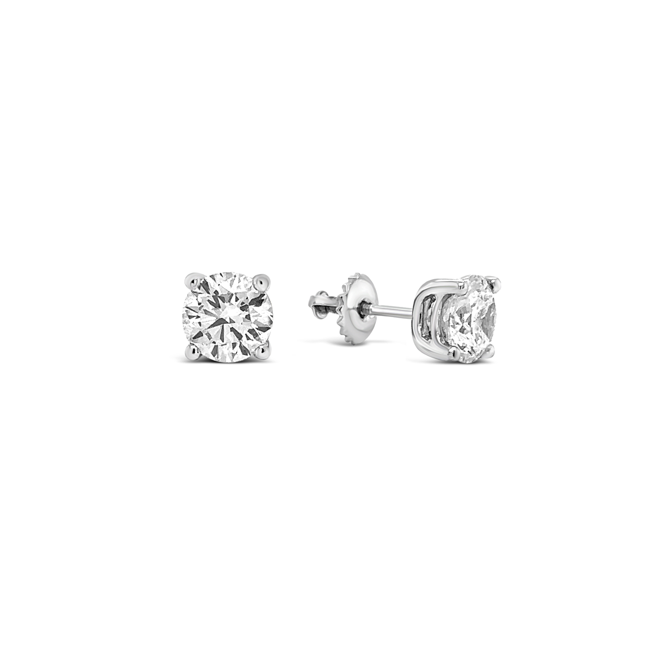 18k White Gold 2.00ct Lab Grown Diamond Stud Earrings