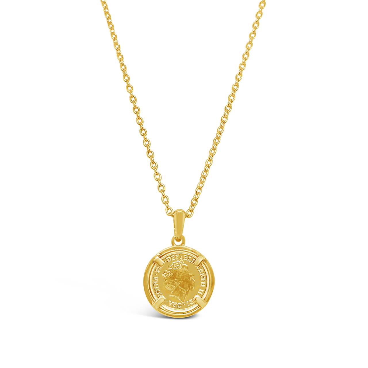9k Yellow Gold Quarter Sovereign Coin Pendant