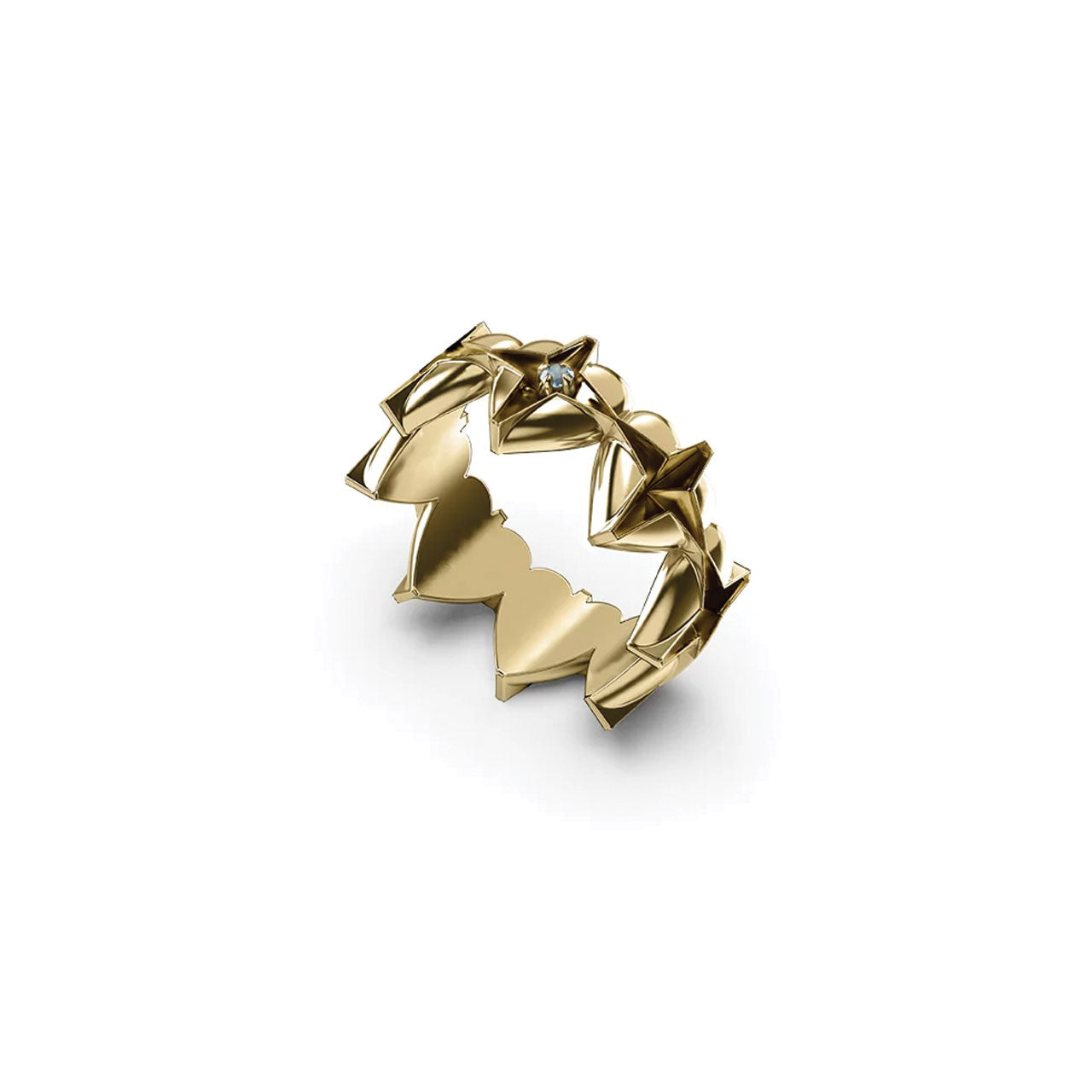 Celestial Heart Eternity Band - Gold Plated