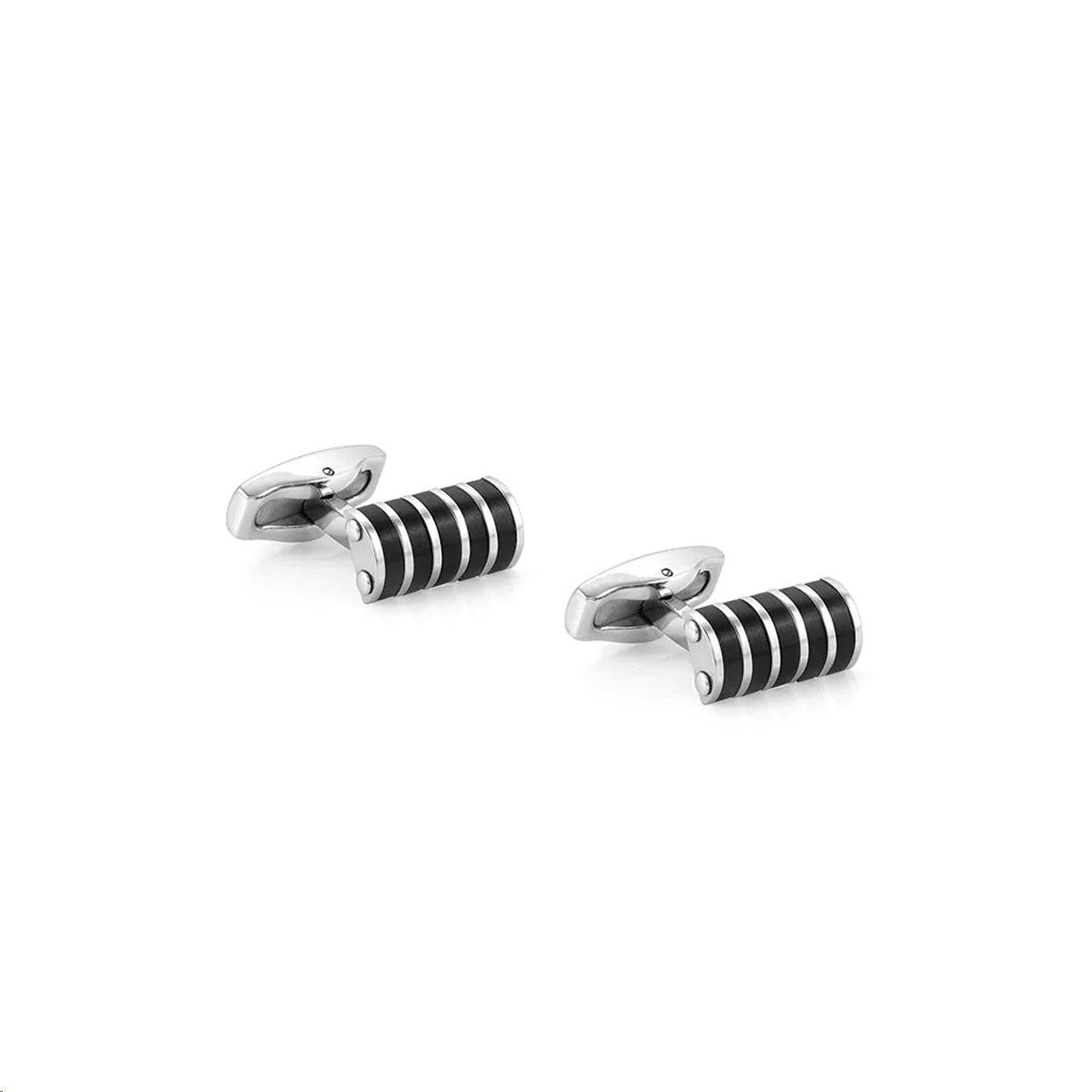 Strong Diamond 028305/030 Stainless Steel & Black Cufflinks