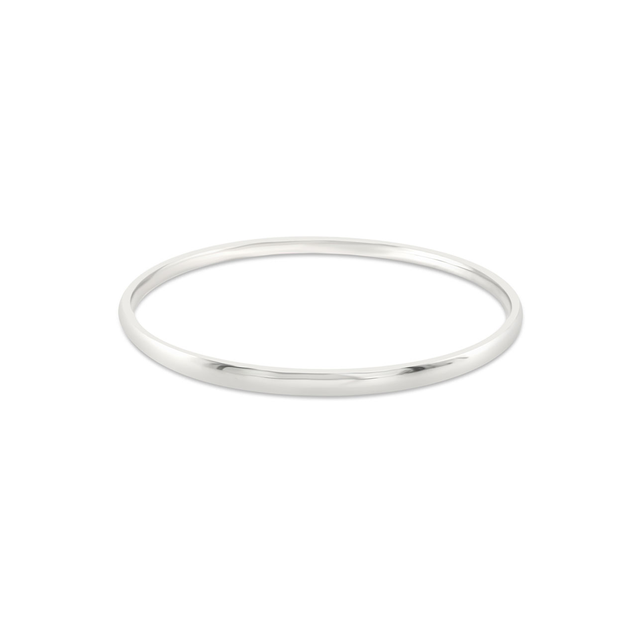 Sterling Silver 4mm Oval 8" Golf Bangle