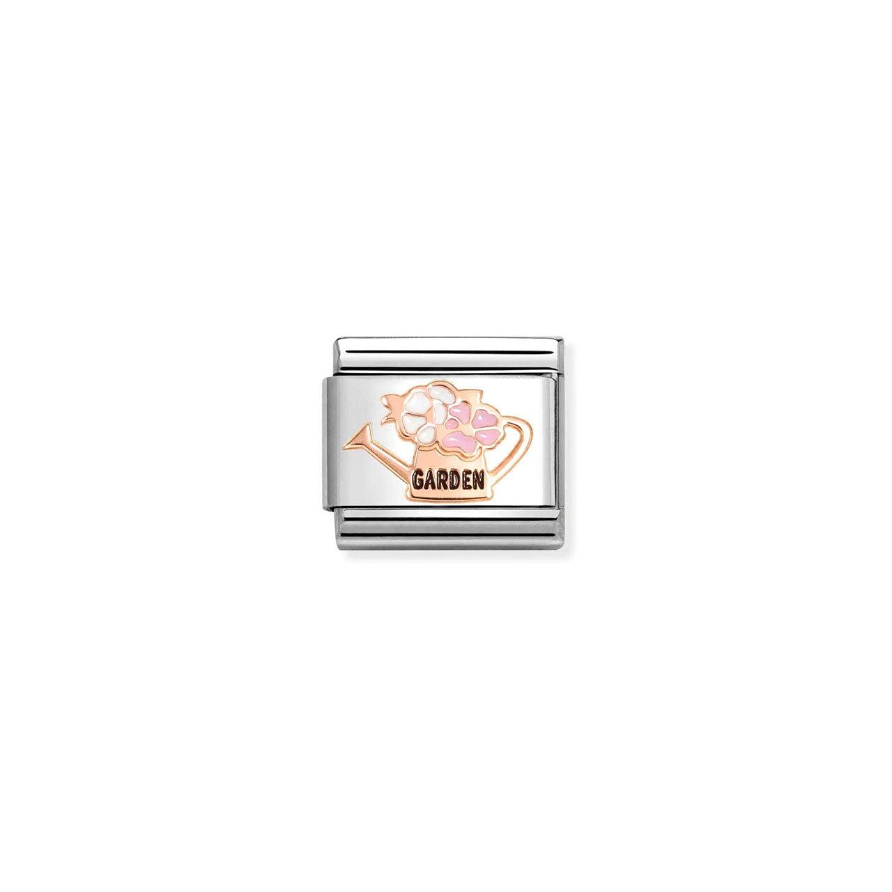 Composable Classic Link 430202/19 Garden Watering Can 9K Rose Gold And Enamel - Jamies Jewellers