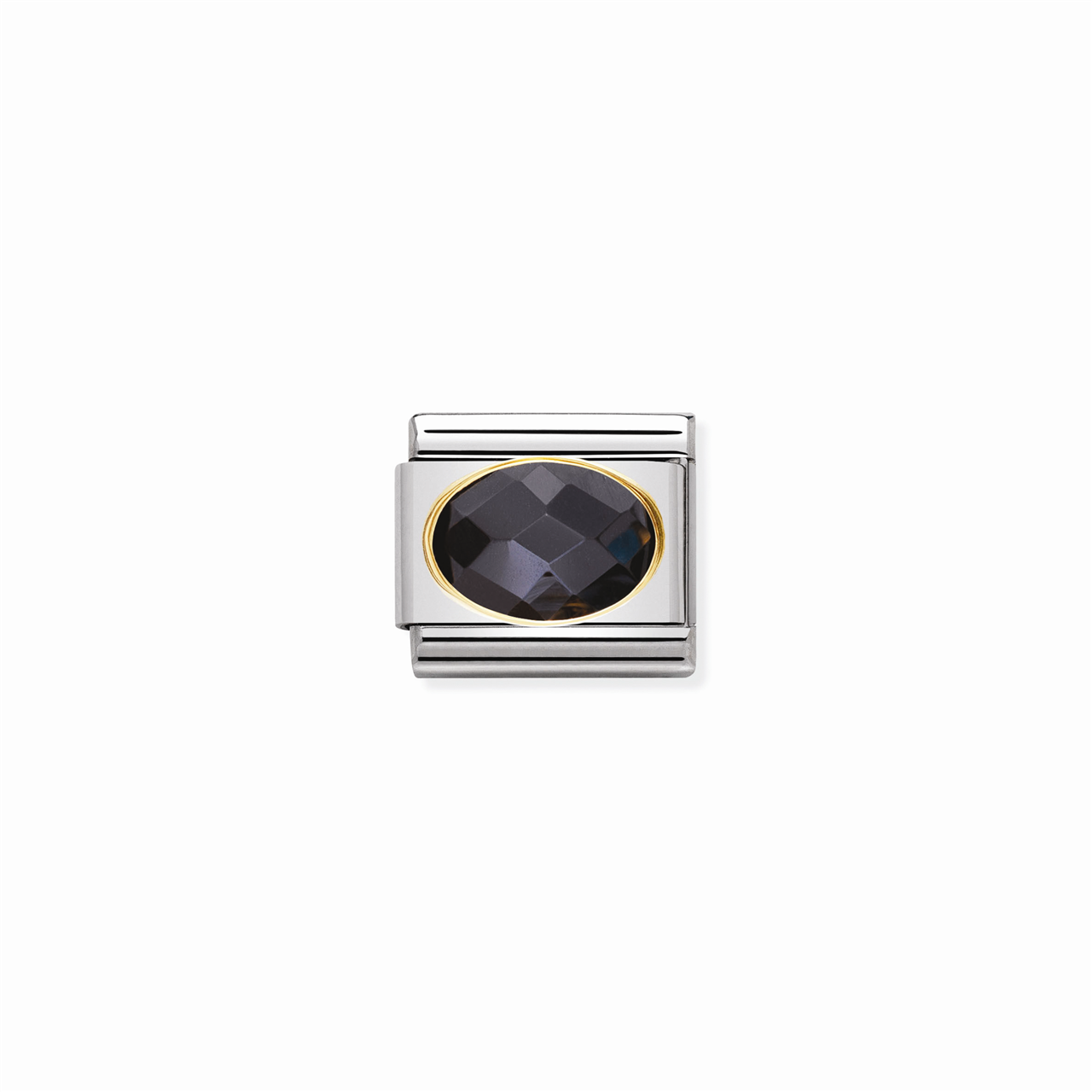 Composable Classic Link 030601/011 with Black Faceted Stone in 18k Gold