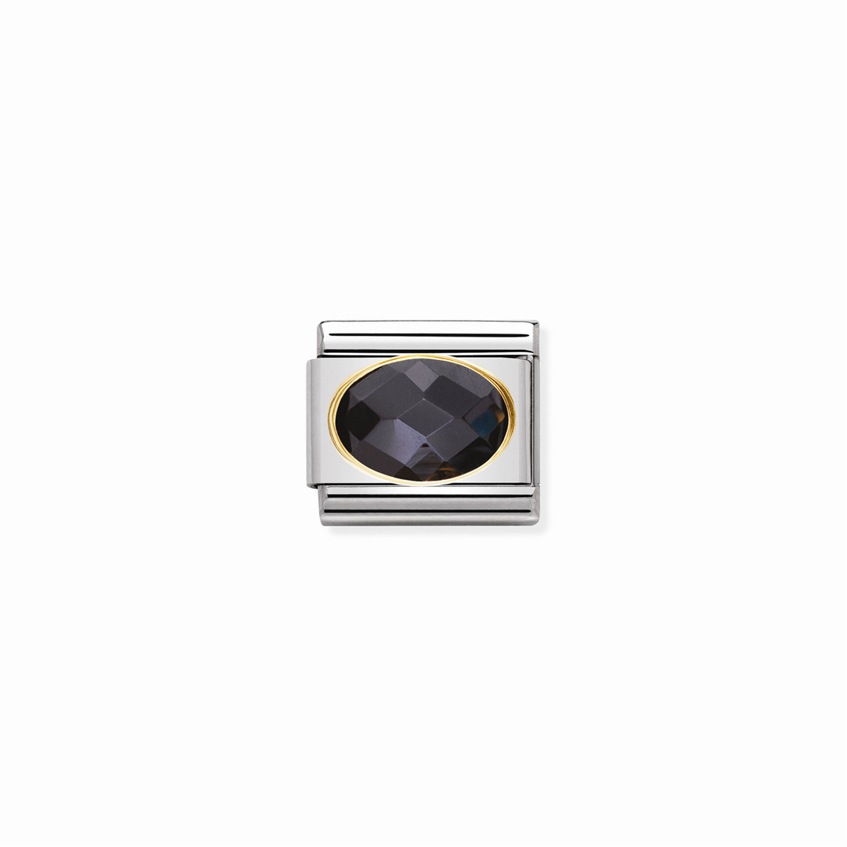Composable Classic Link 030601/011 with Black Faceted Stone in 18k Gold