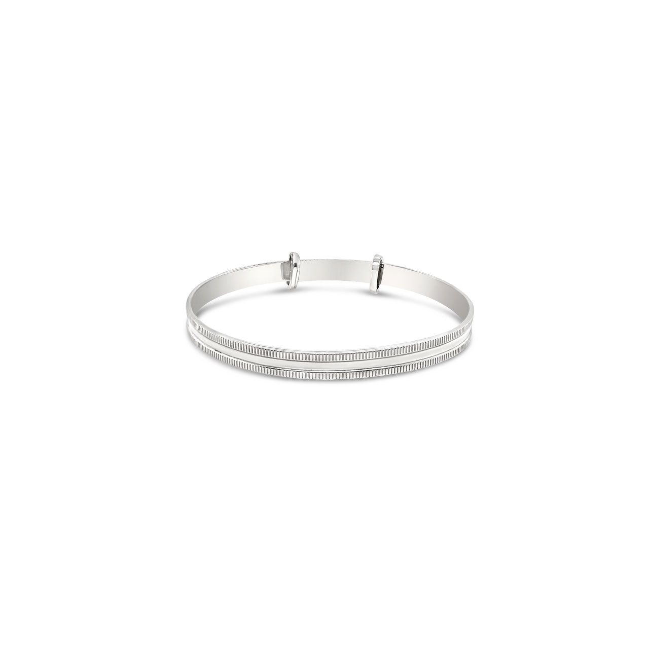 Sterling Silver Babies Roped Edge Expanding Christening Bangle