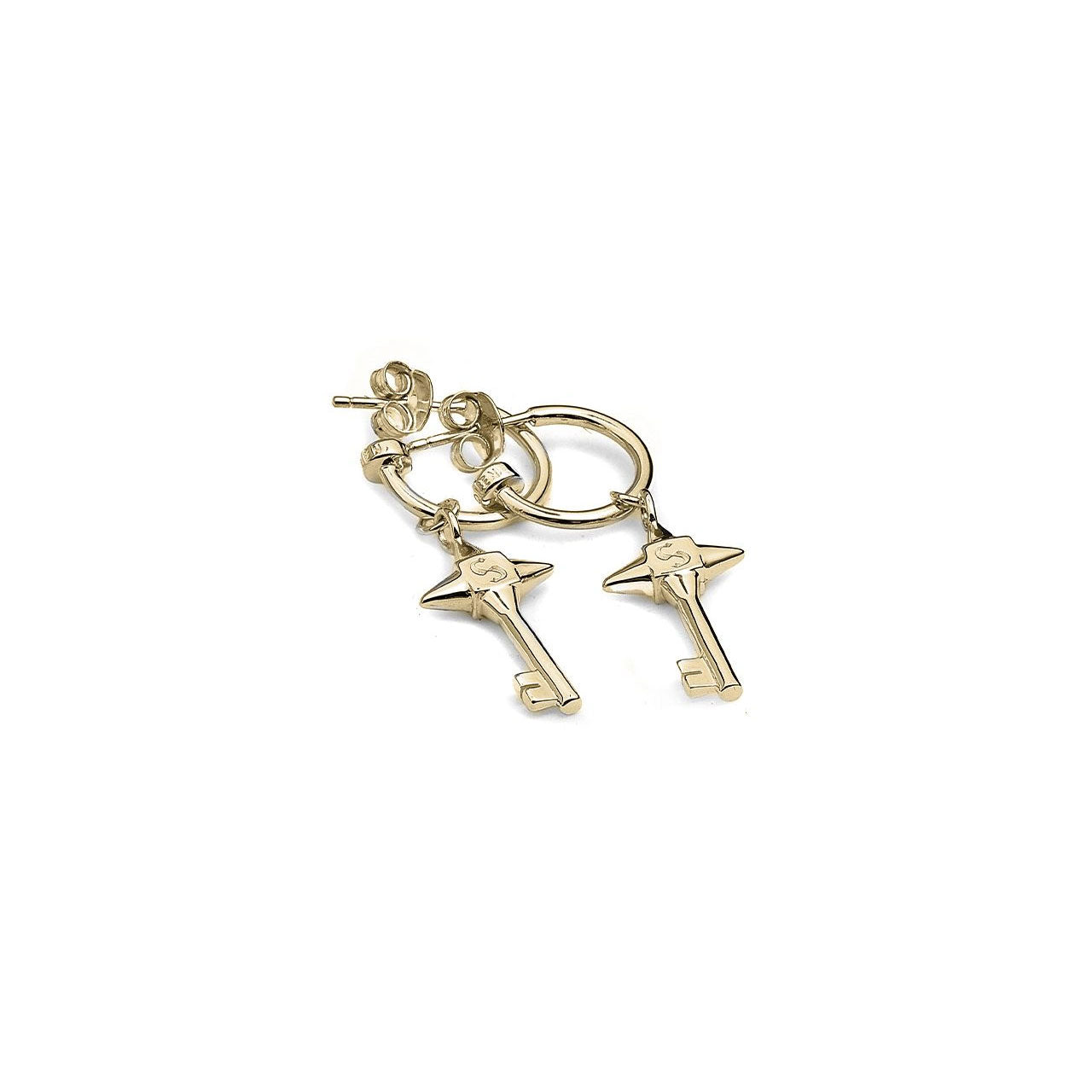 Love Key Anchor Earrings - Gold Plated