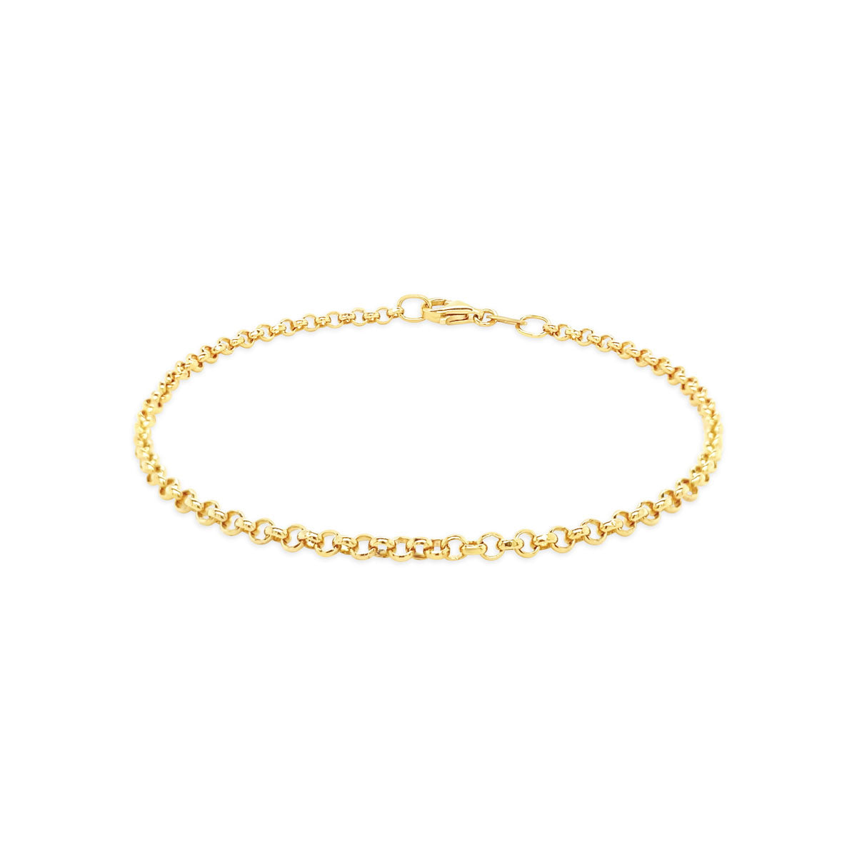 9k Yellow Gold Round Belcher Bracelet