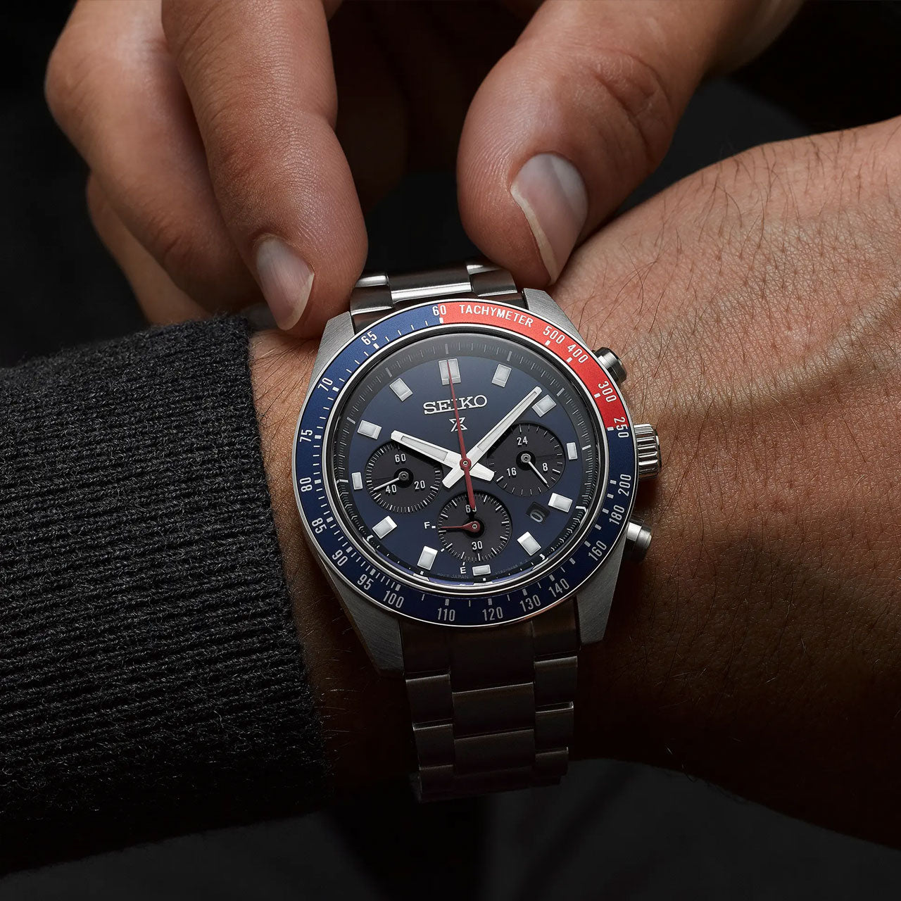 Seiko - SSC913P Prospex Speedtimer ‘Go Large’ Pepsi Dial Solar Chronograph Watch