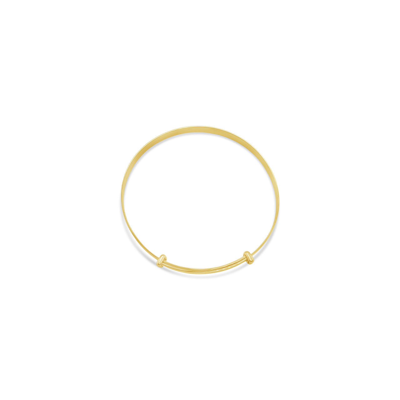 9k Yellow Gold 3mm Plain Babies Expander Bangle