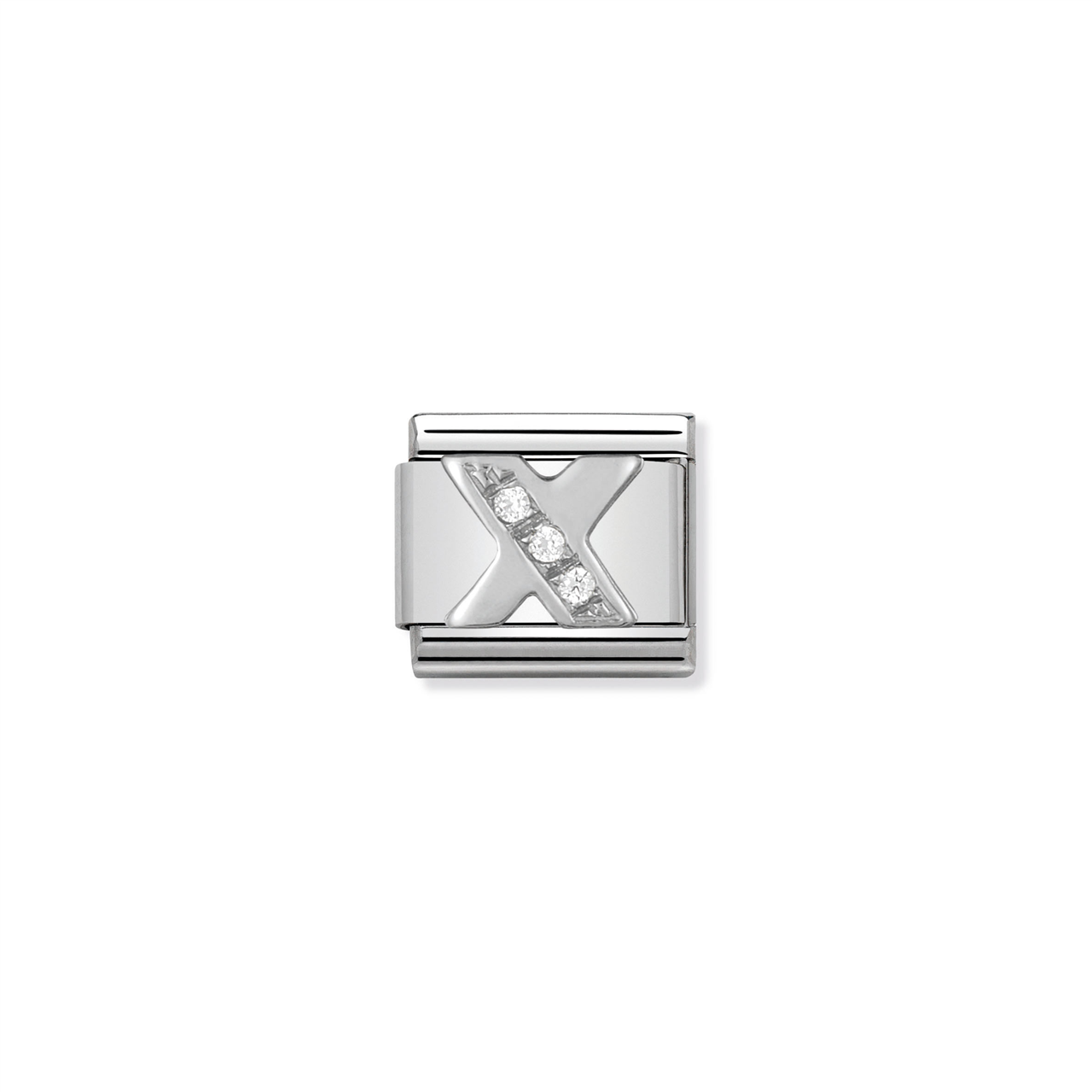 Composable Classic Link 330301/24 Letter X in Silver & Stones