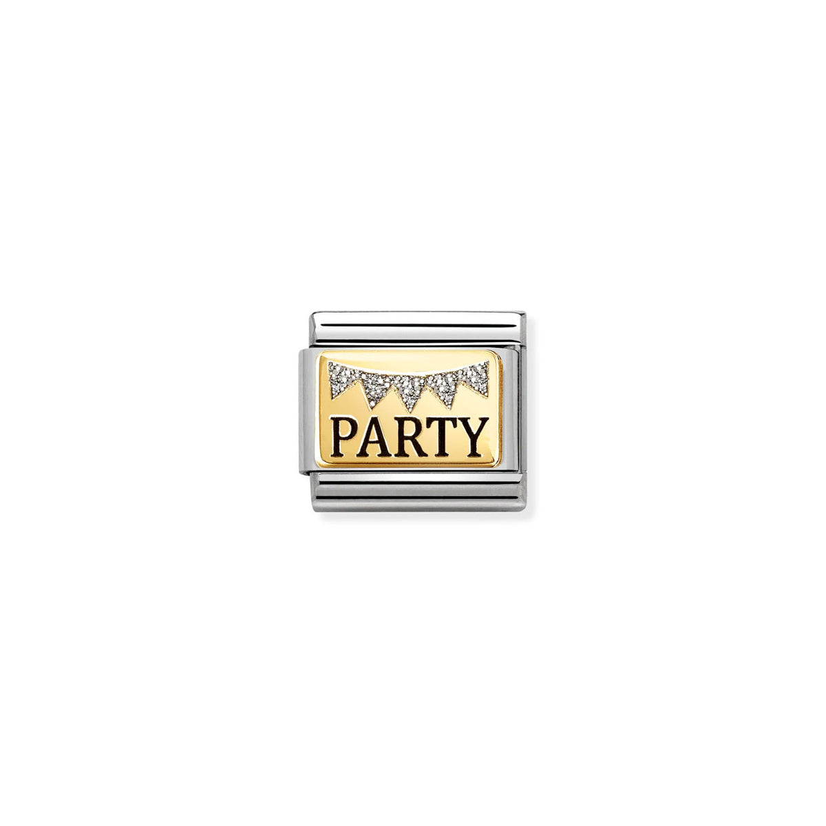Composable Classic Link 030289/09 Party With Glitter In 18K Gold With Enamel