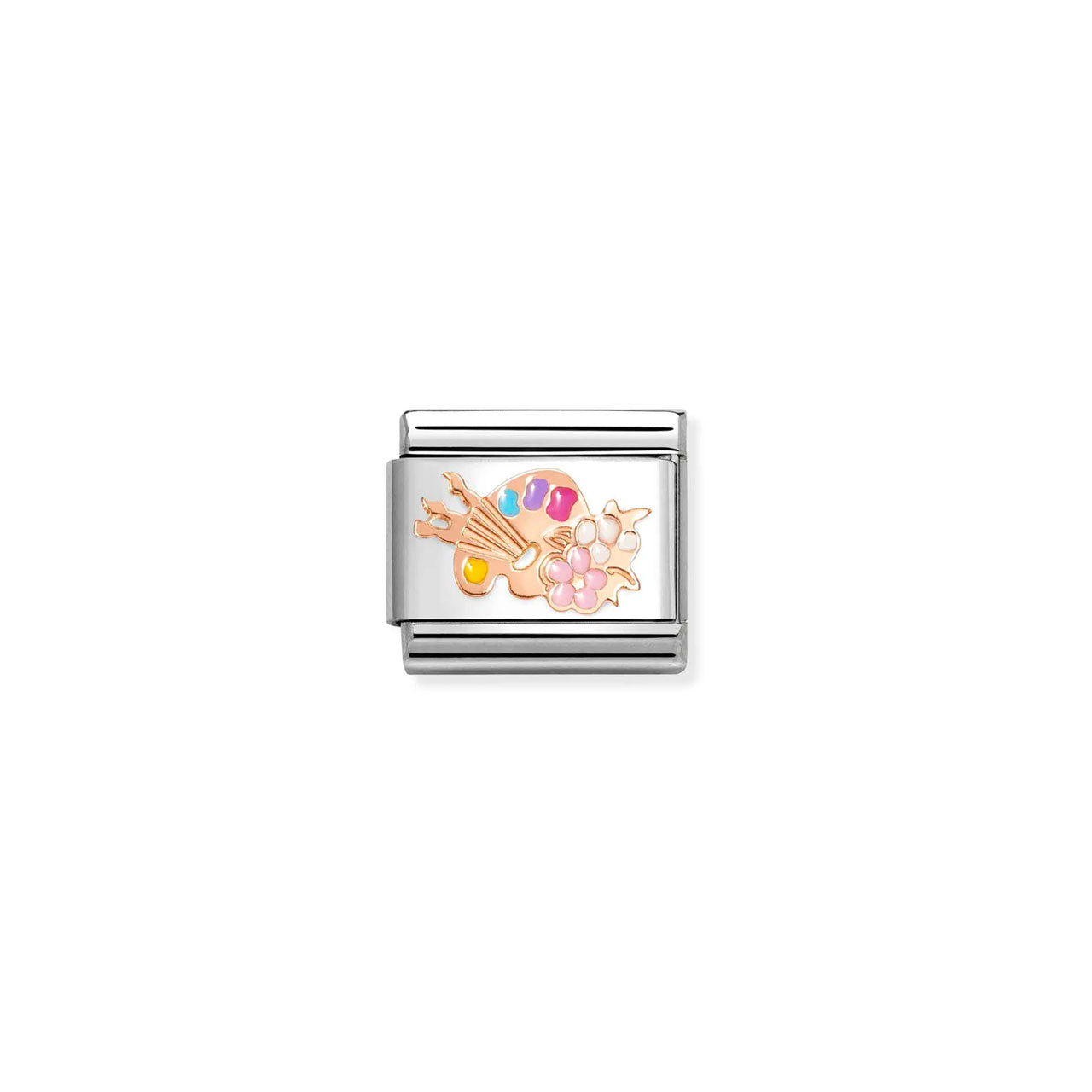 Composable Classic Link 430202/30 Artists Palette 9K Rose Gold And Enamel