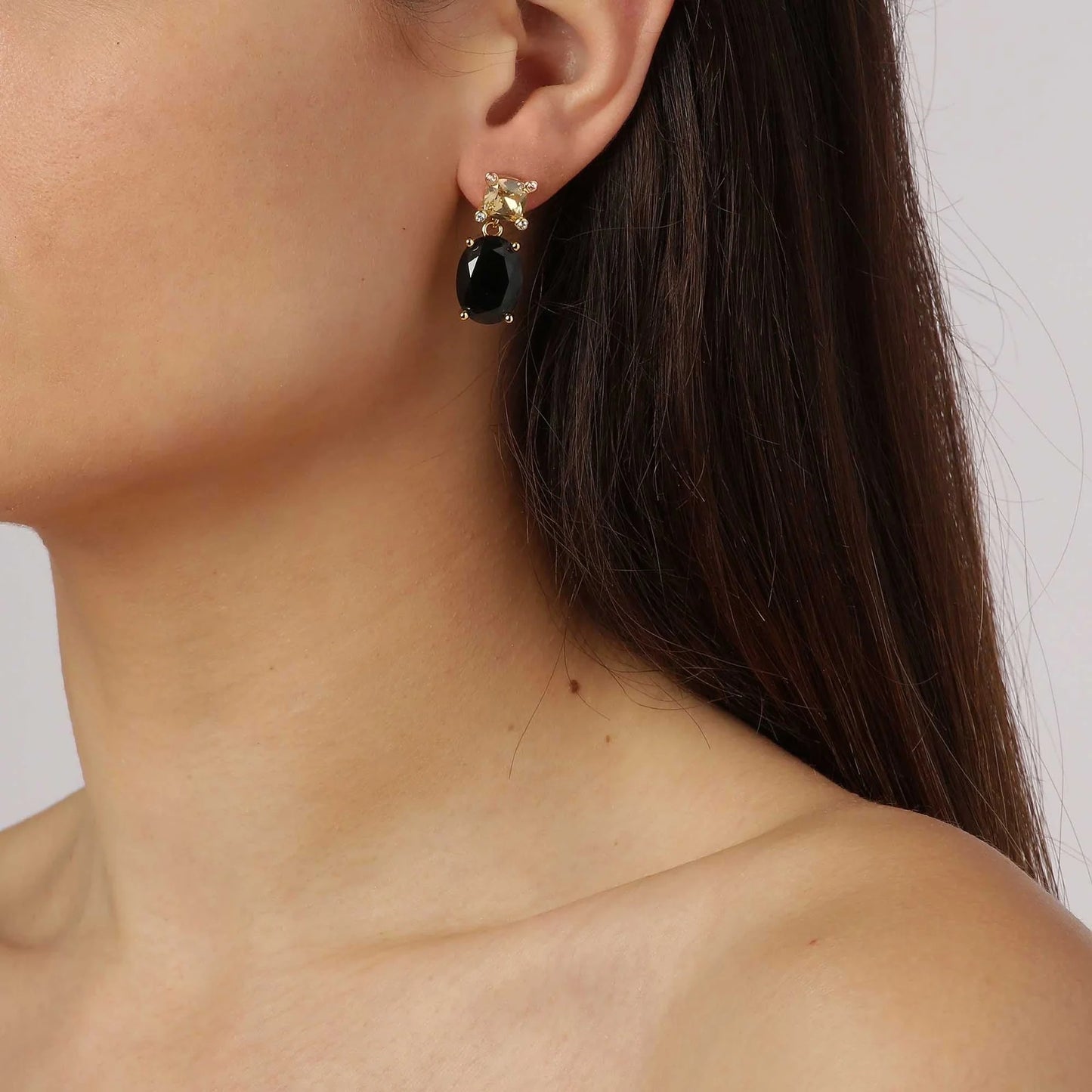 Antonia Gold Earrings - Green