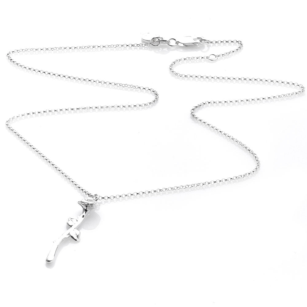 Hanging Rose Necklace