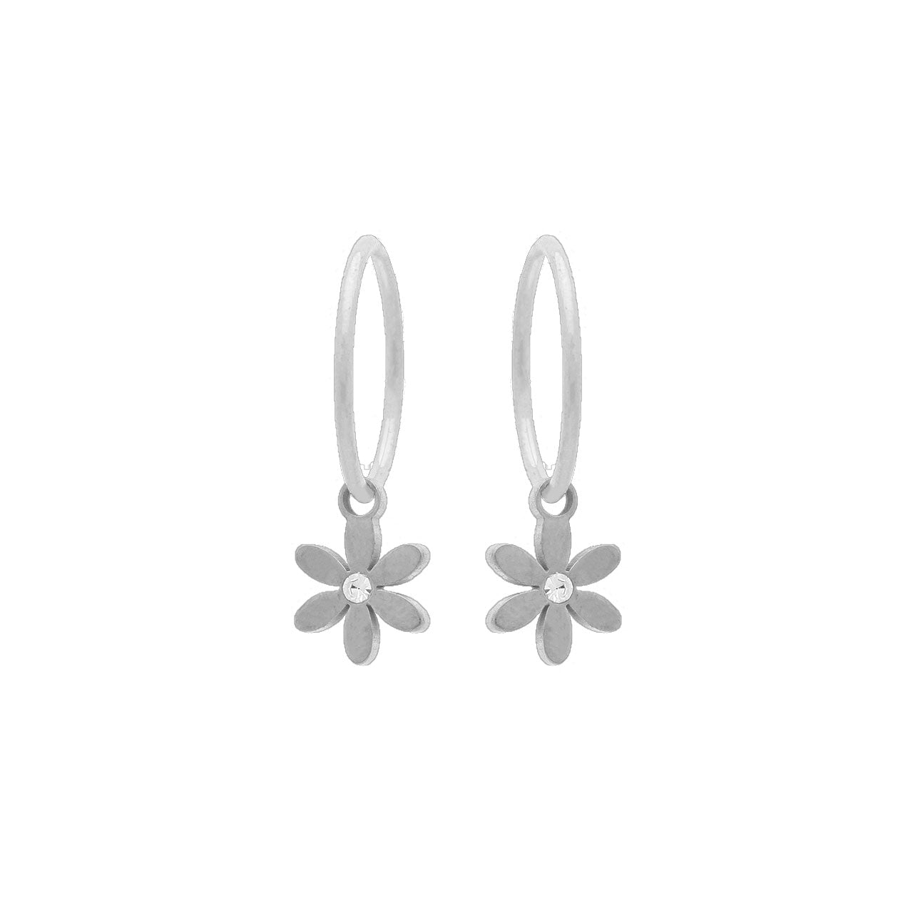 Sterling Silver Daisy Drop Sleeper Earrings