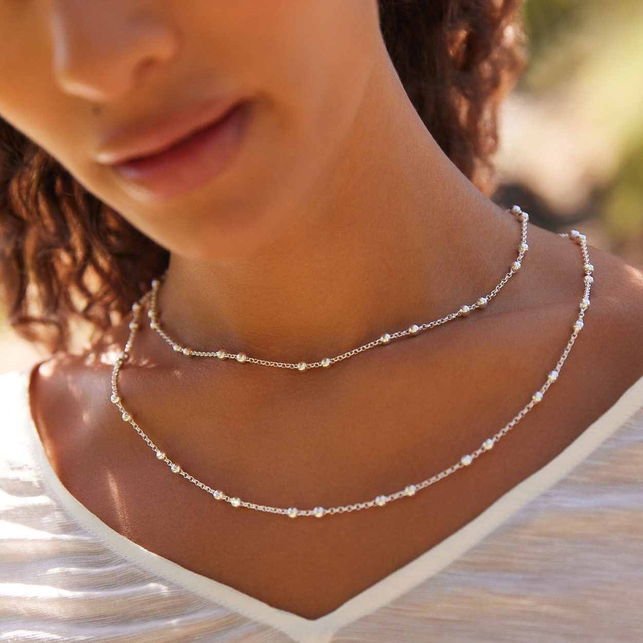 Mattina Silver Necklace (60cm)
