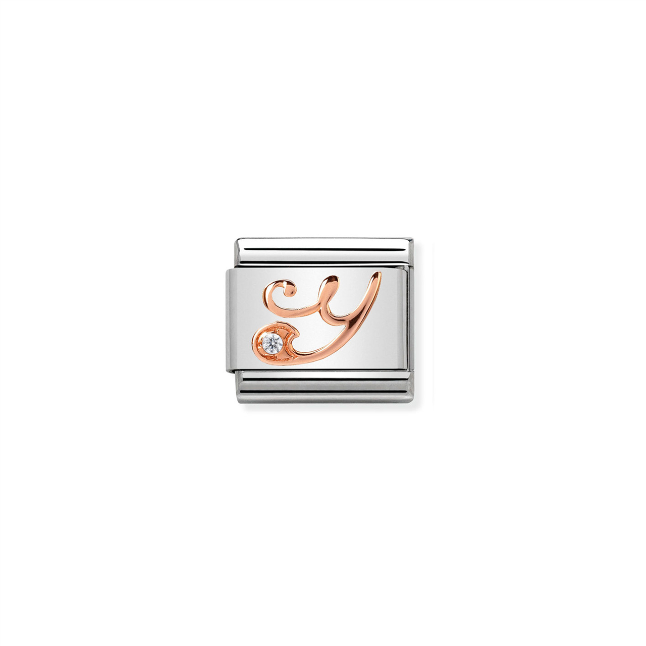 Composable Classic Link 430310/25 Letter Y in Rose Gold & CZ