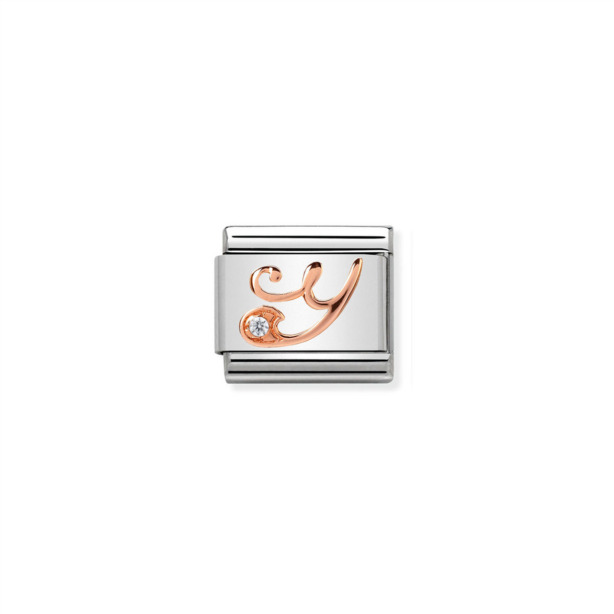 Composable Classic Link 430310/25 Letter Y in Rose Gold & CZ