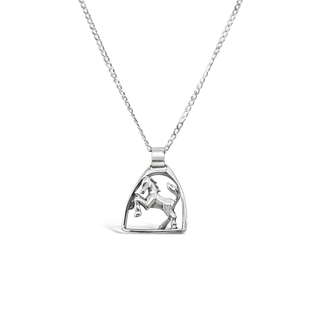 Sterling Silver Horse & Stirrup Pendant