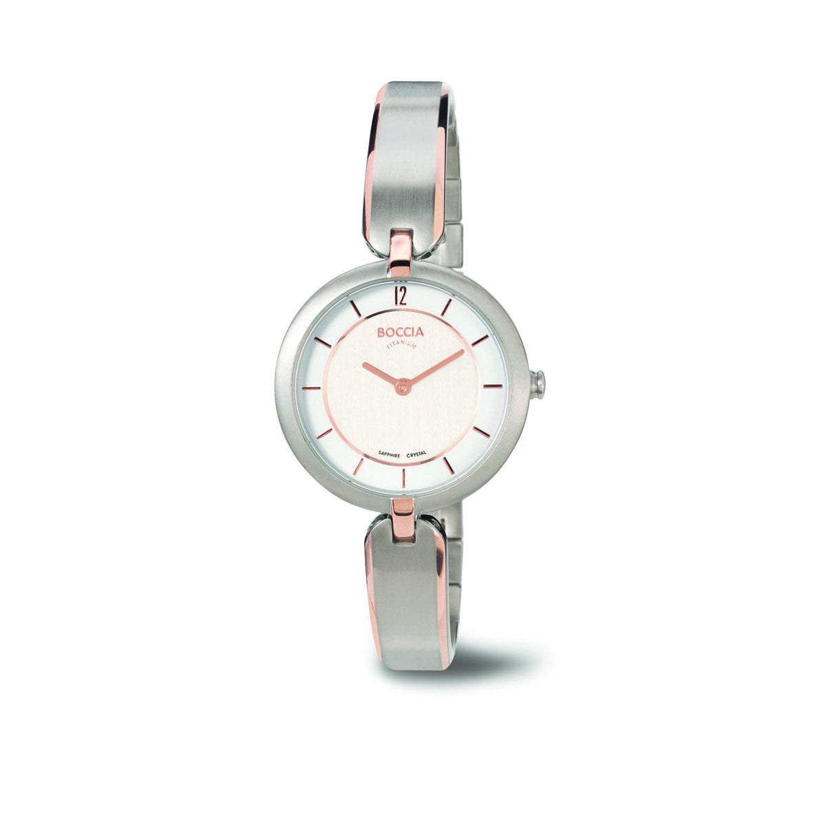 3164-06 - Ladies Titanium & Rose Gold Watch
