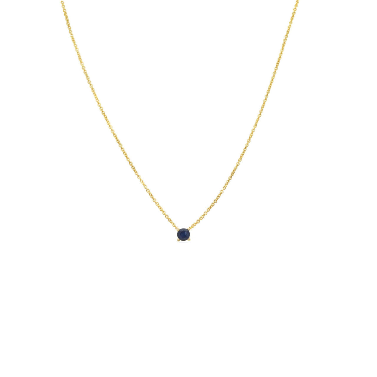 9k Yellow Gold Sapphire Drop Necklace