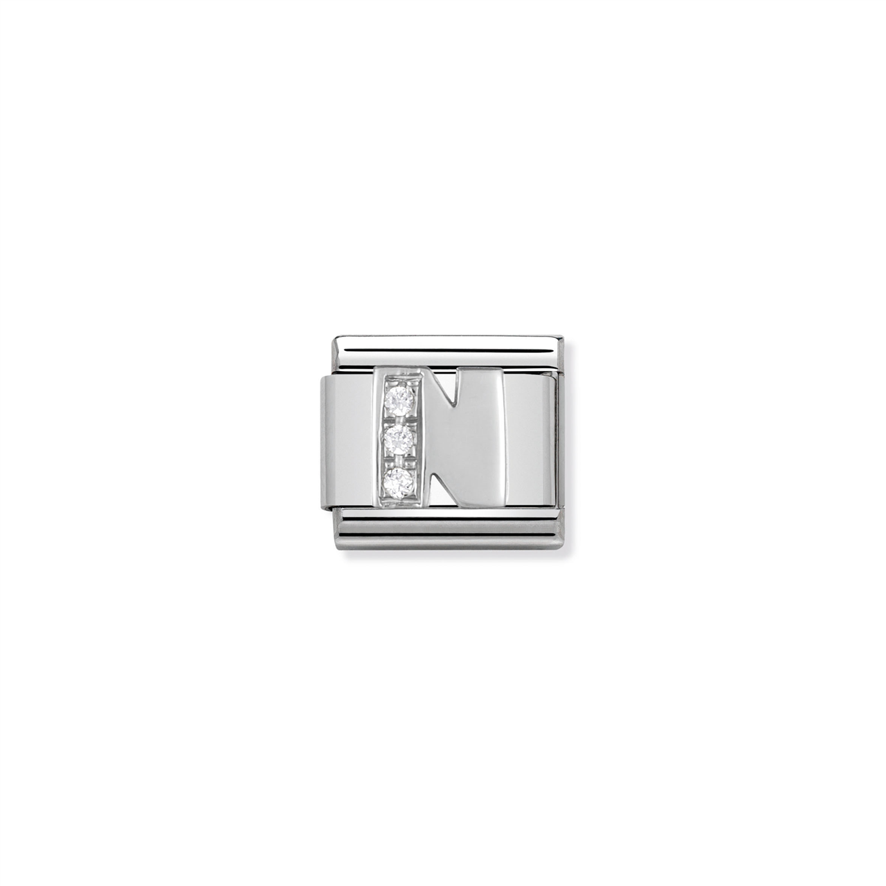 Composable Classic Link 330301/14 Letter N In Silver & Stones