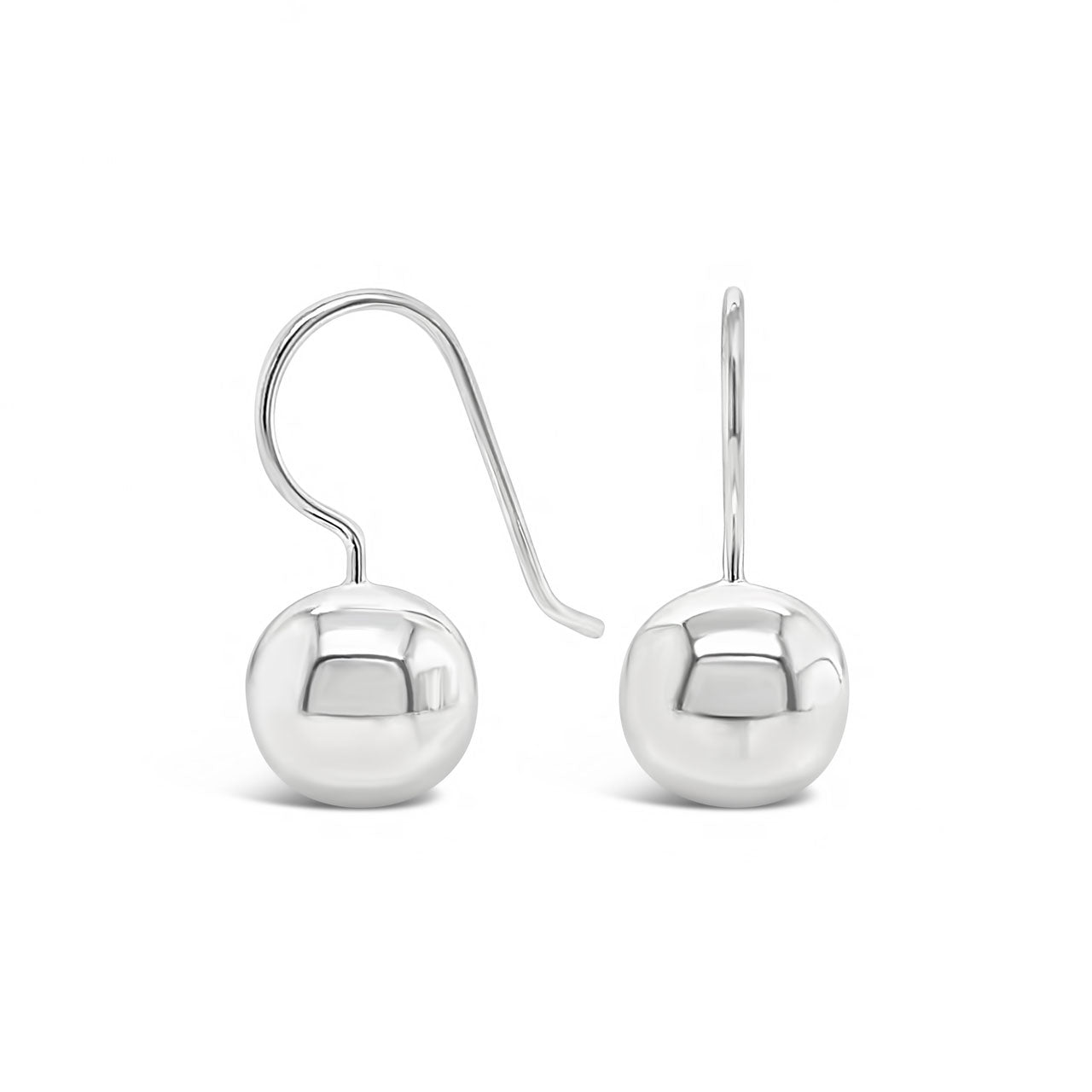 Sterling Silver 10mm Ball Hook Earrings