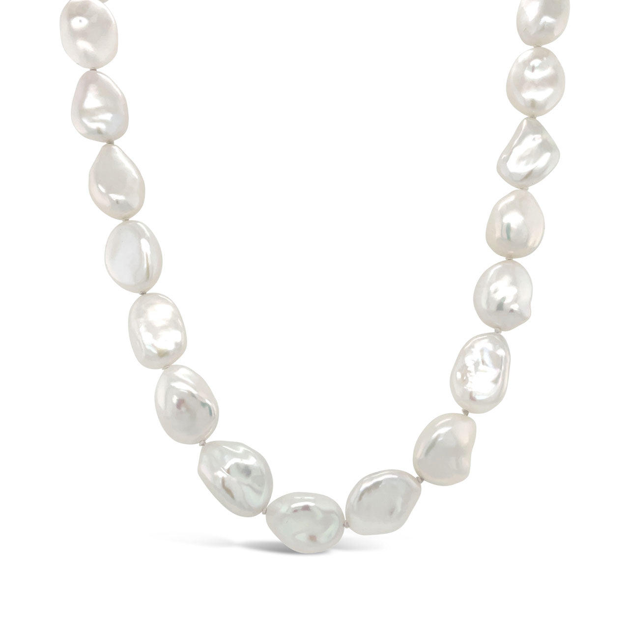 White Keshi Fresh Water Pearl Necklace