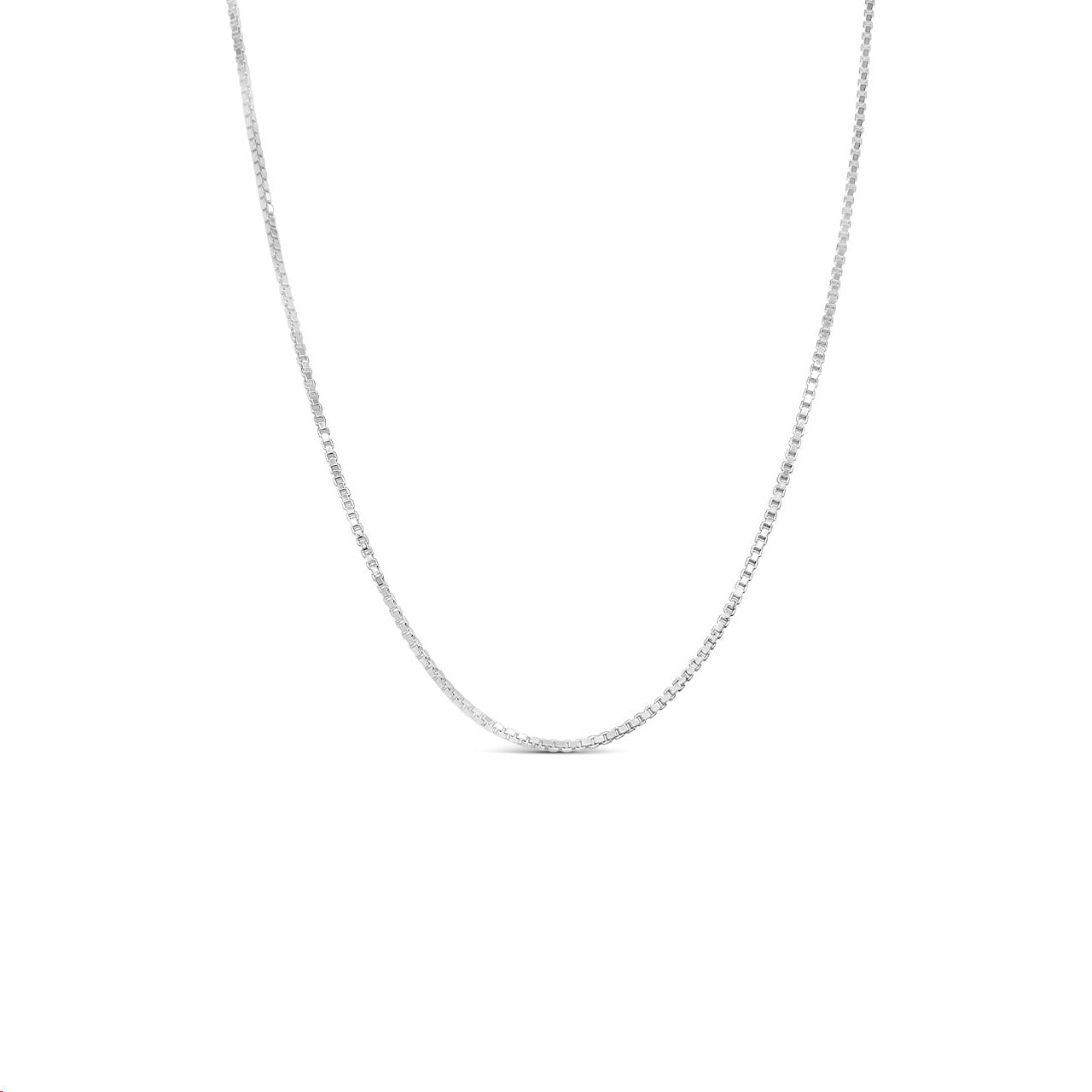 55cm Sterling Silver 2.0mm Round Box Chain