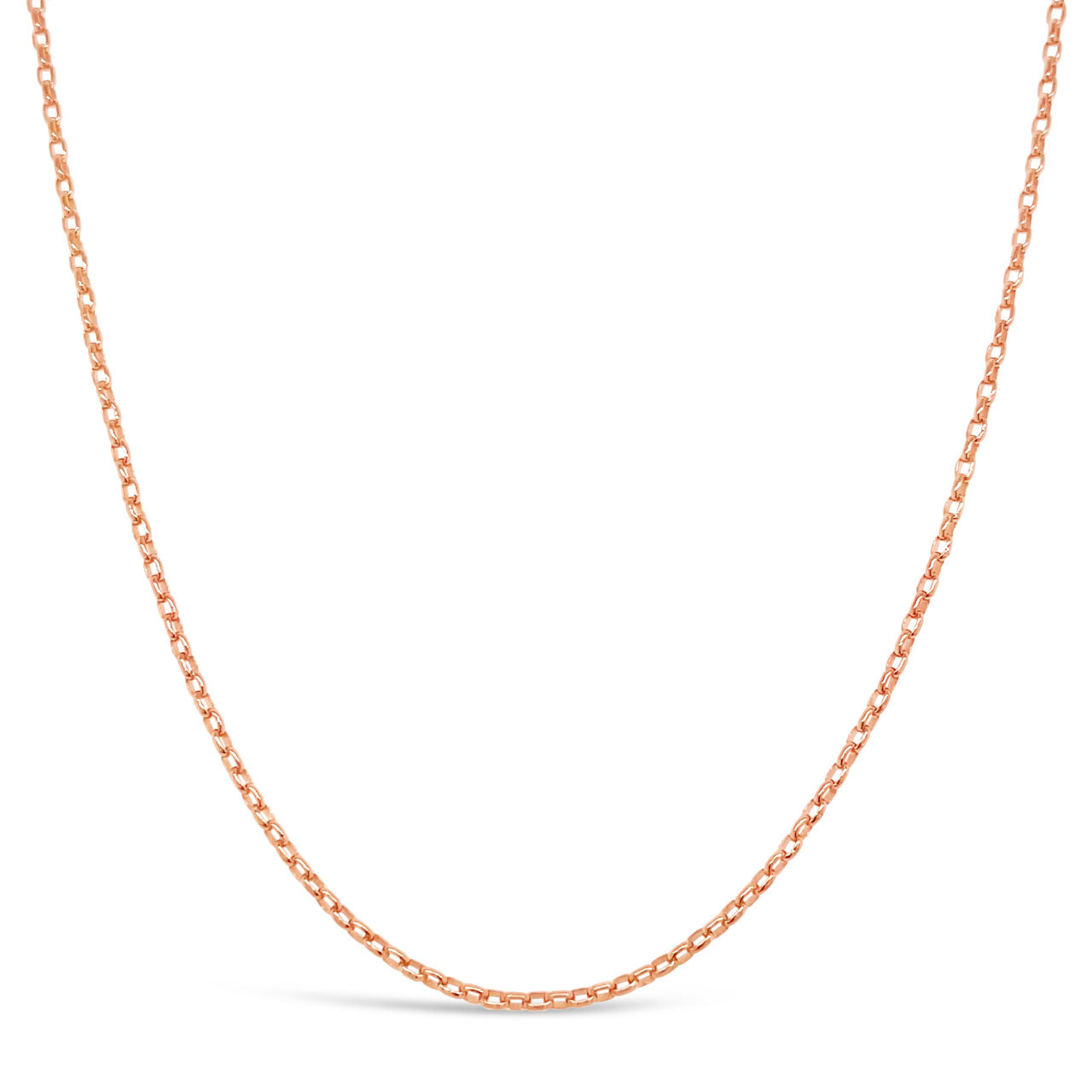 45cm 9k Rose Gold BO0.5 Oval Belcher Chain
