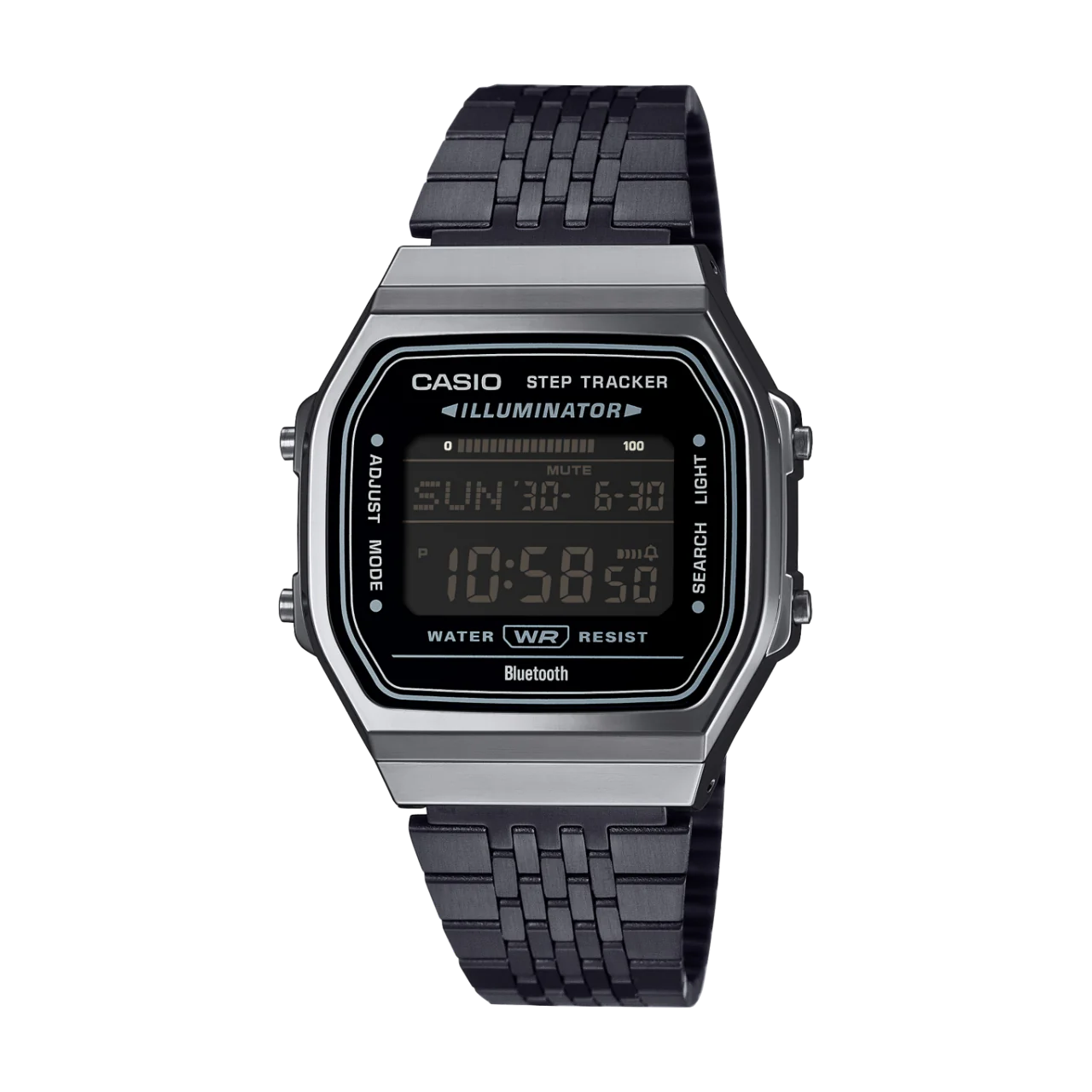 Casio Digital Vintage Black Step Counter Watch - ABL100WEGG-1B