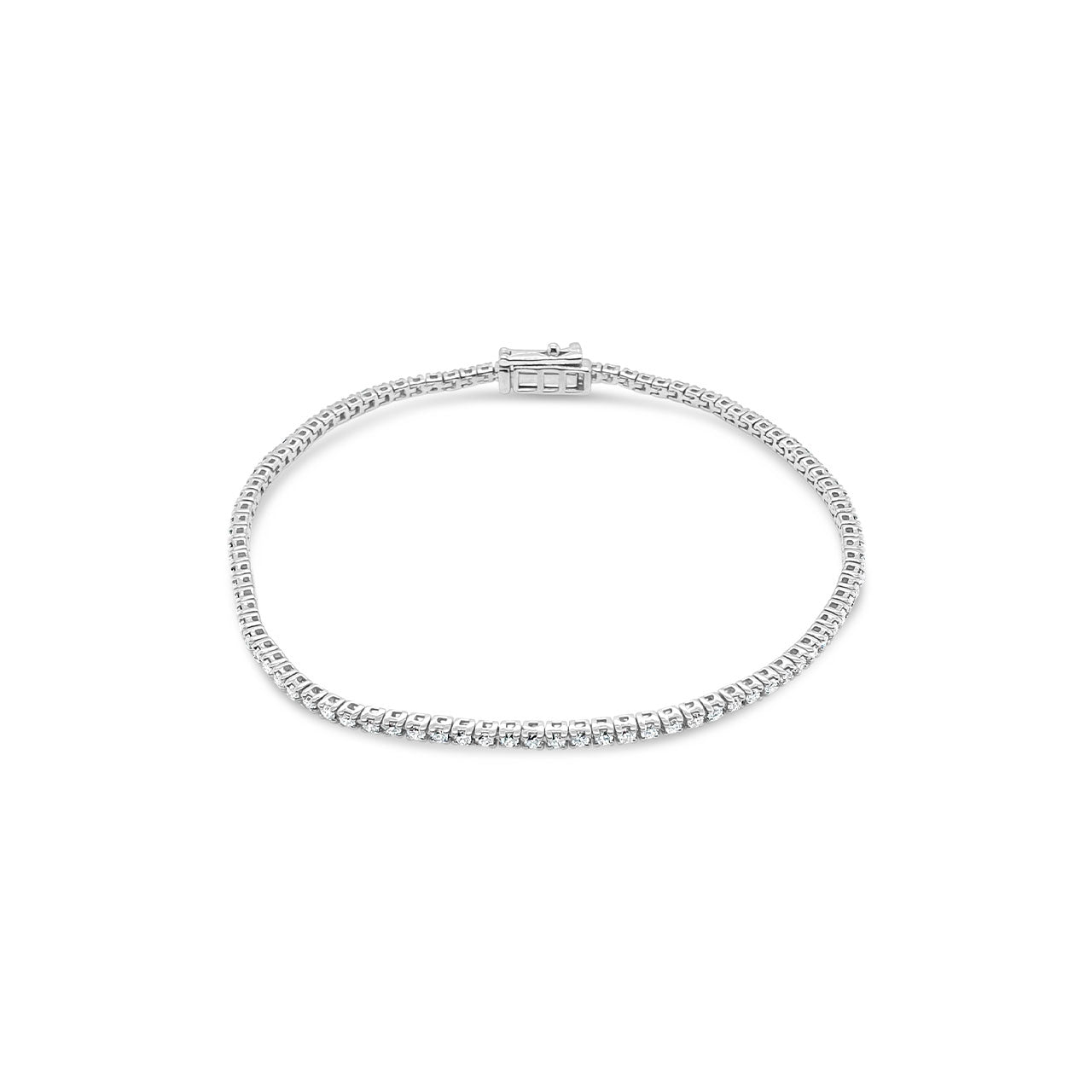 9k White Gold 1.50ct Diamond Tennis Bracelet