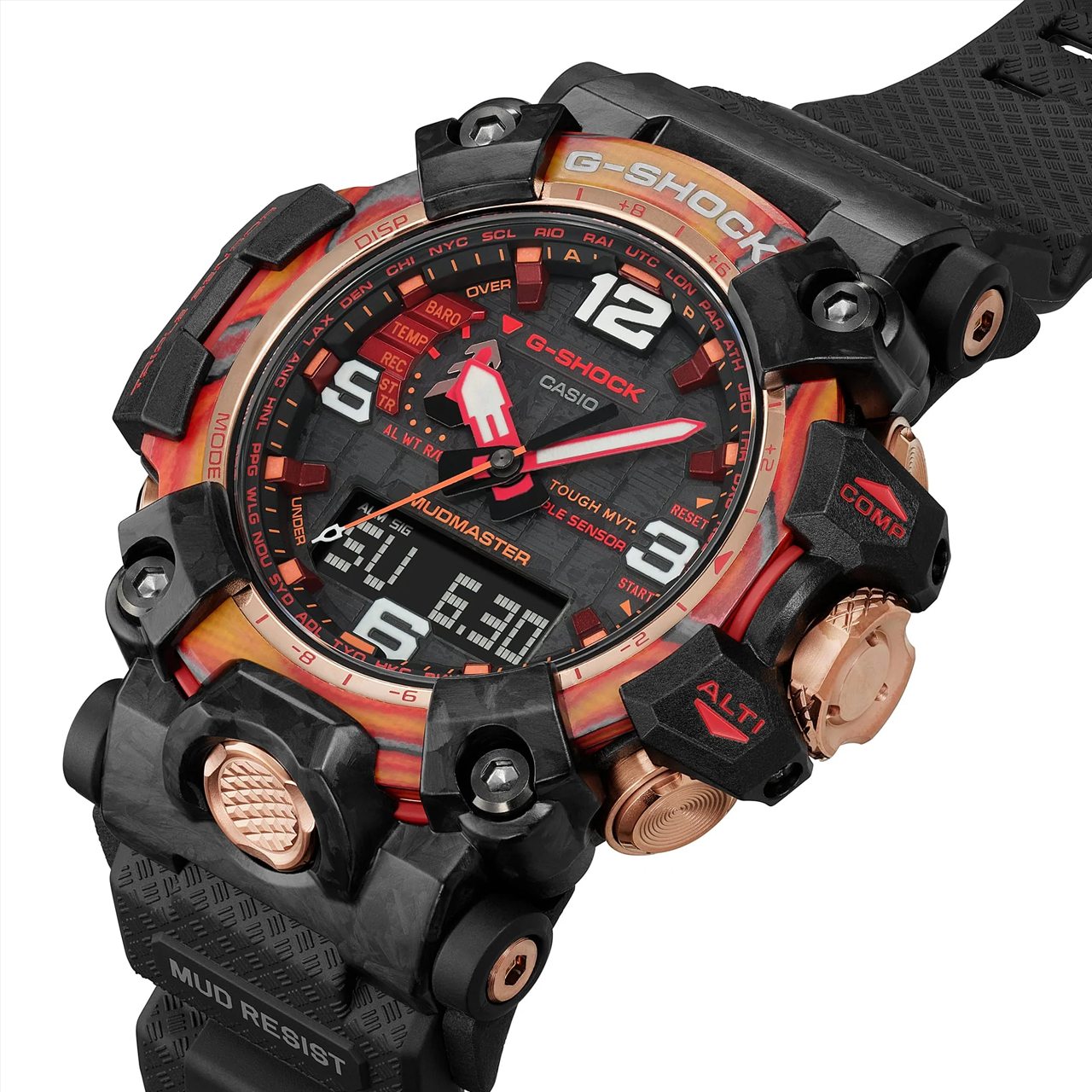 Master Of G - 40th Anniversary Flare Red Limited Edition Mud Master Watch - GWG204FR-1A