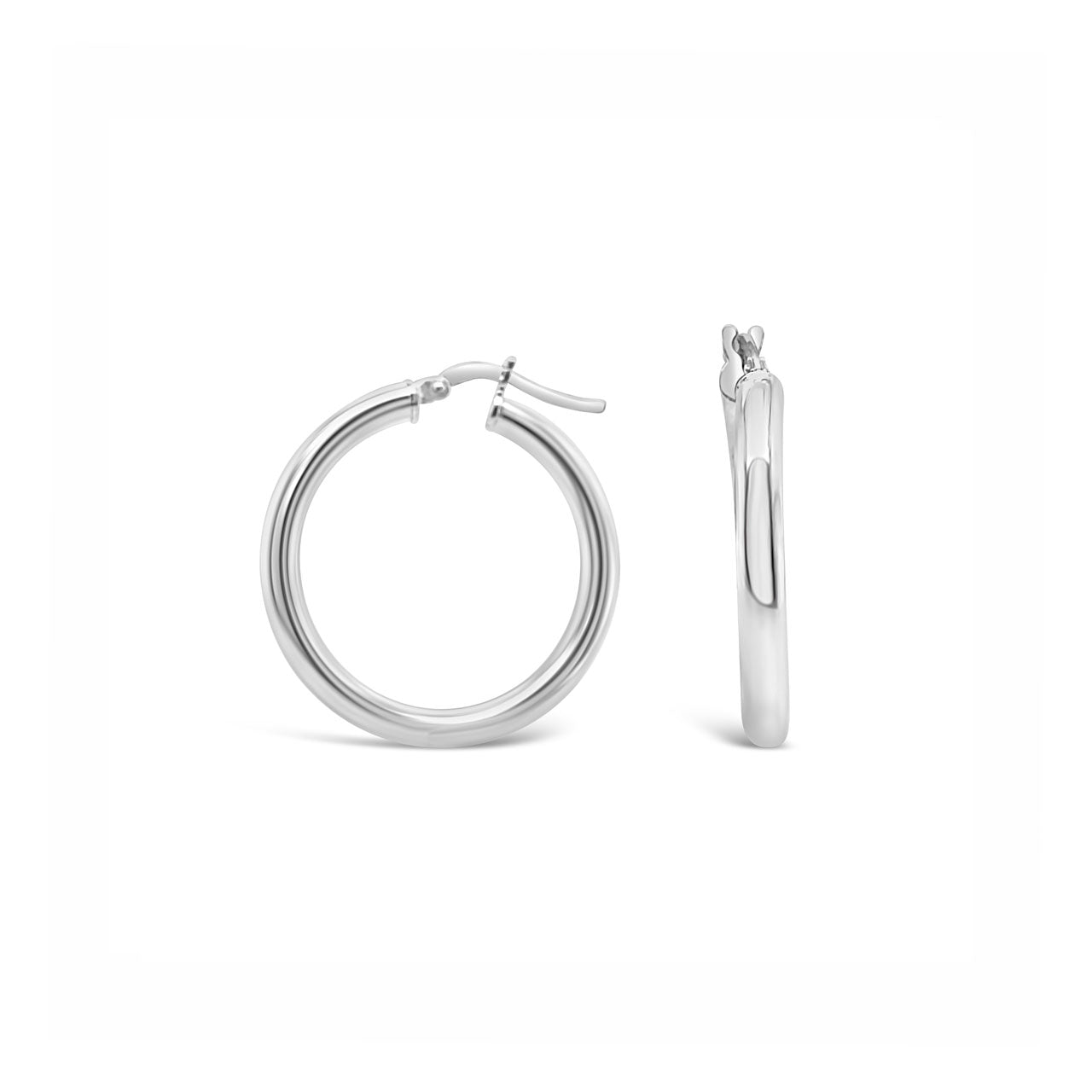 Sterling Silver 25mm Creole Hoop Earrings