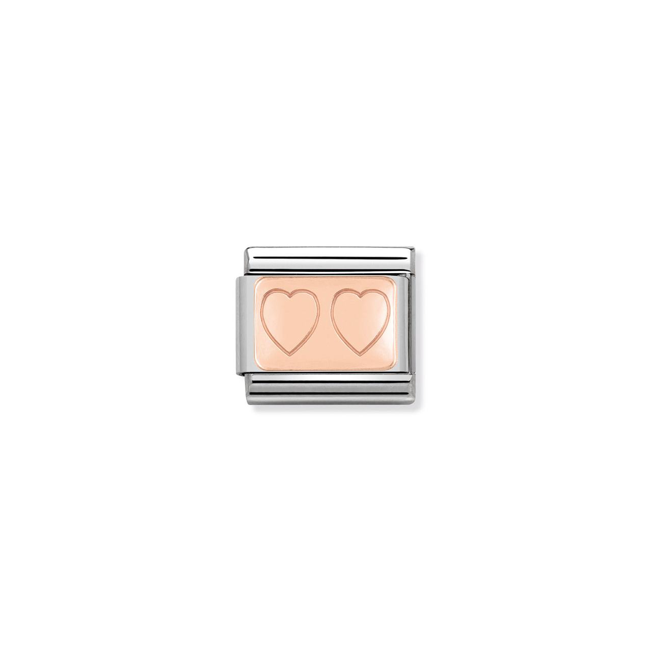 Composable Classic Link 430101/15 Rose Gold Double Hearts