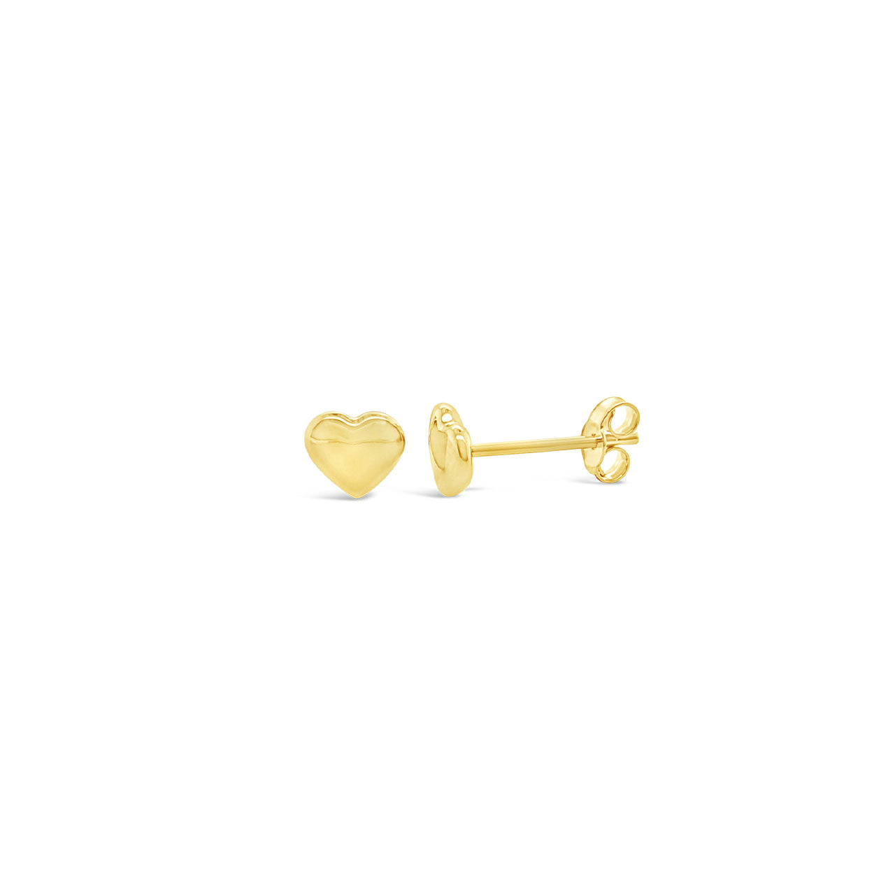 9k Yellow Gold 6mm Heart Stud Earrings