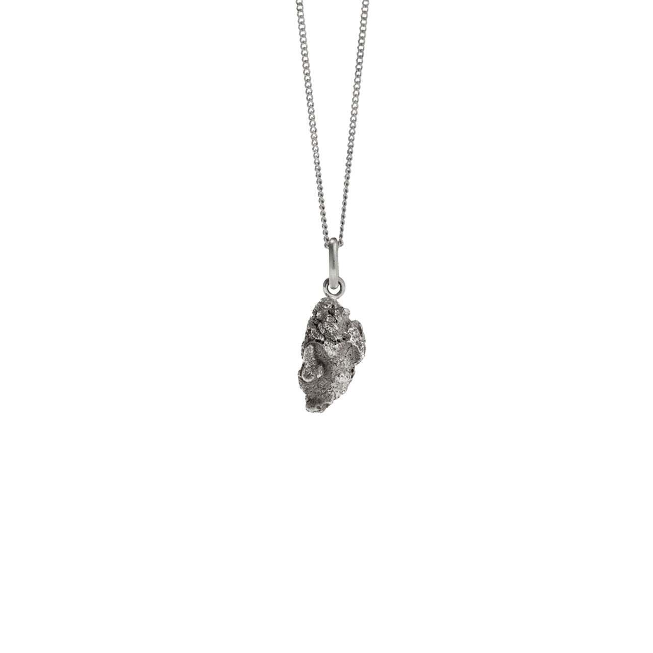 Sterling Silver Gold Nugget Charm Necklace