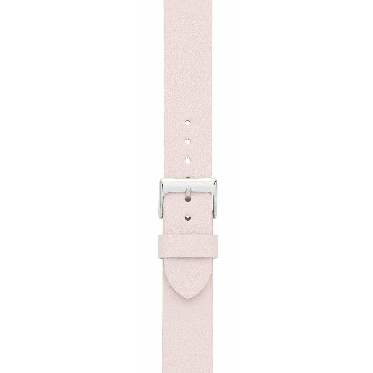 Light Pink 20mm Leather Watch Strap with Silver Buckle