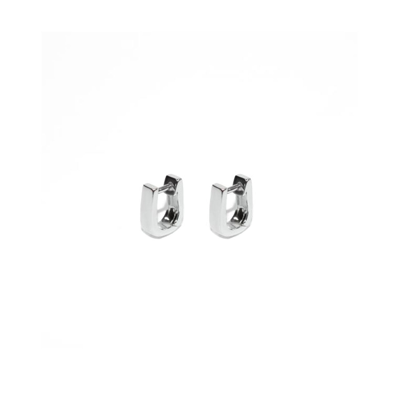 Sterling Silver 9x8mm Small U Shaped Huggie Earrings