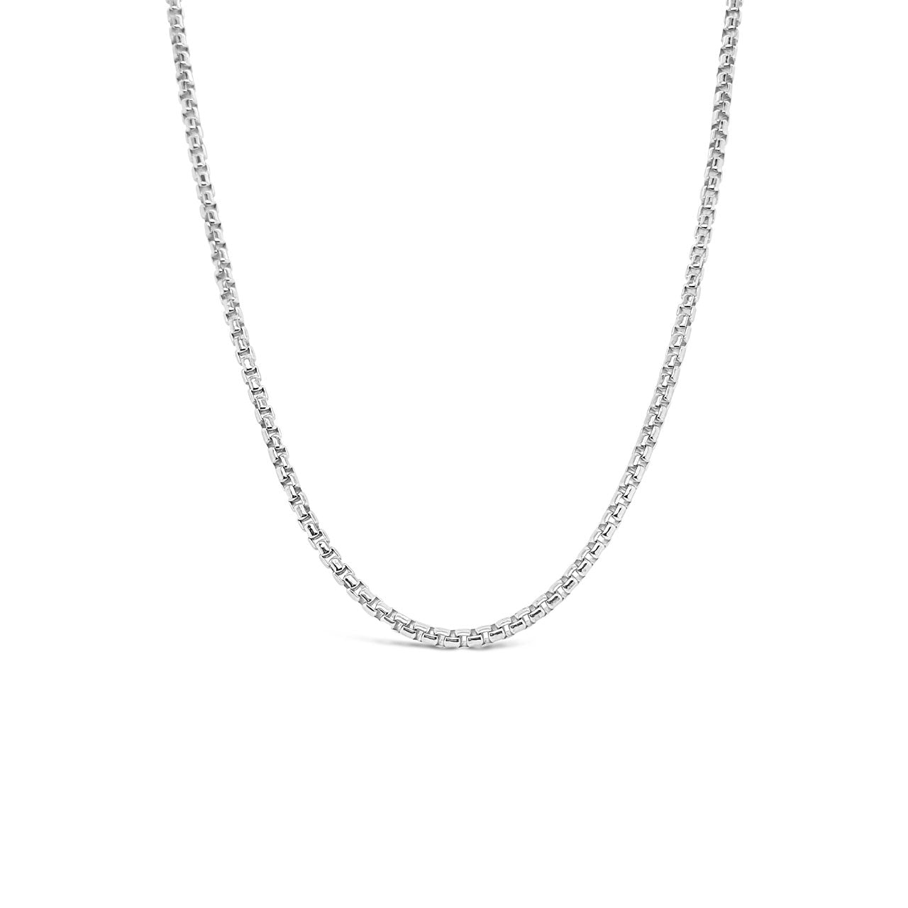 45cm Sterling Silver FD50 2.5mm Round Box Chain