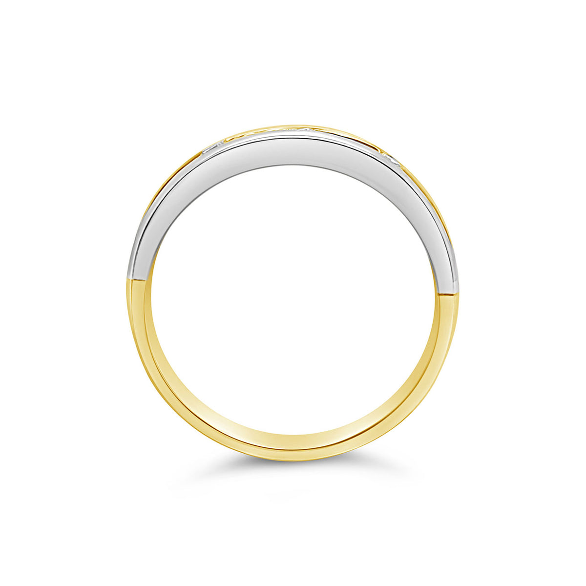 9k Yellow & White 2 Tone Diamond Ring