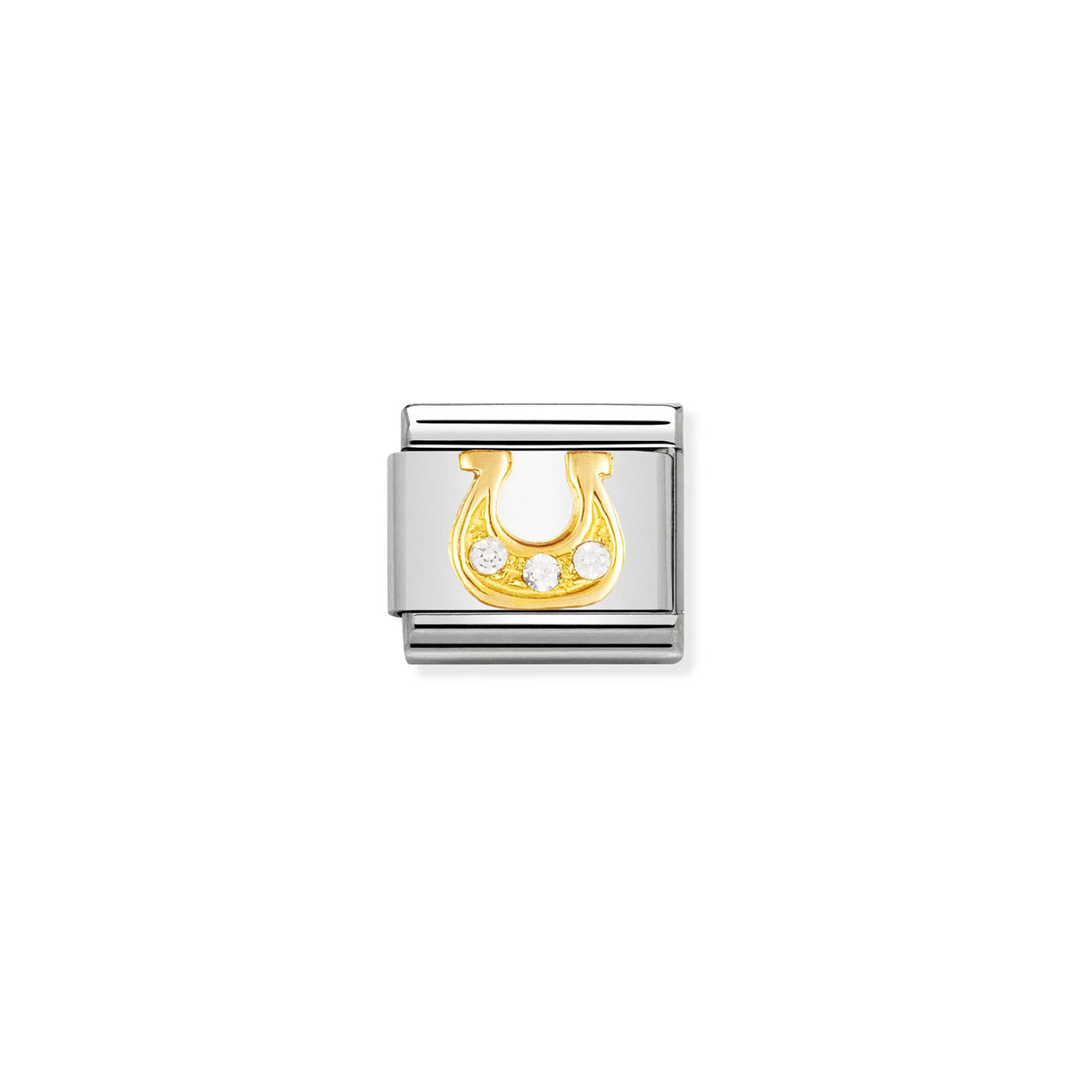Composable Classic Link 030310/23 White Danish Horseshoe With CZ In 18K Gold