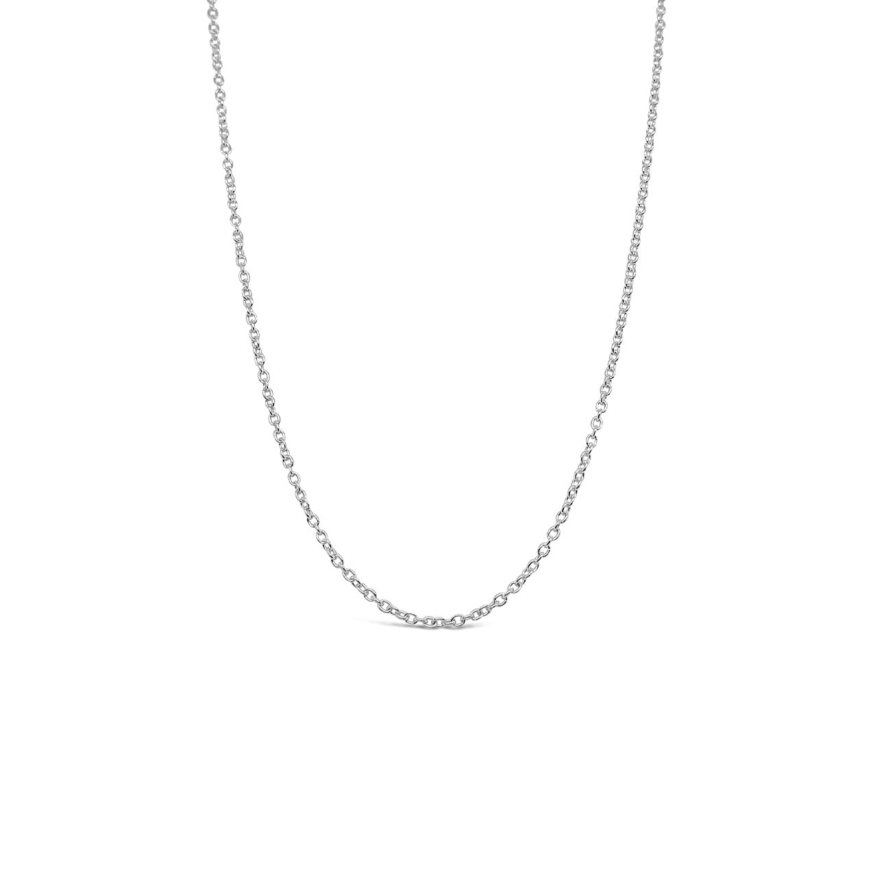 40cm Sterling Silver Round Cable Chain