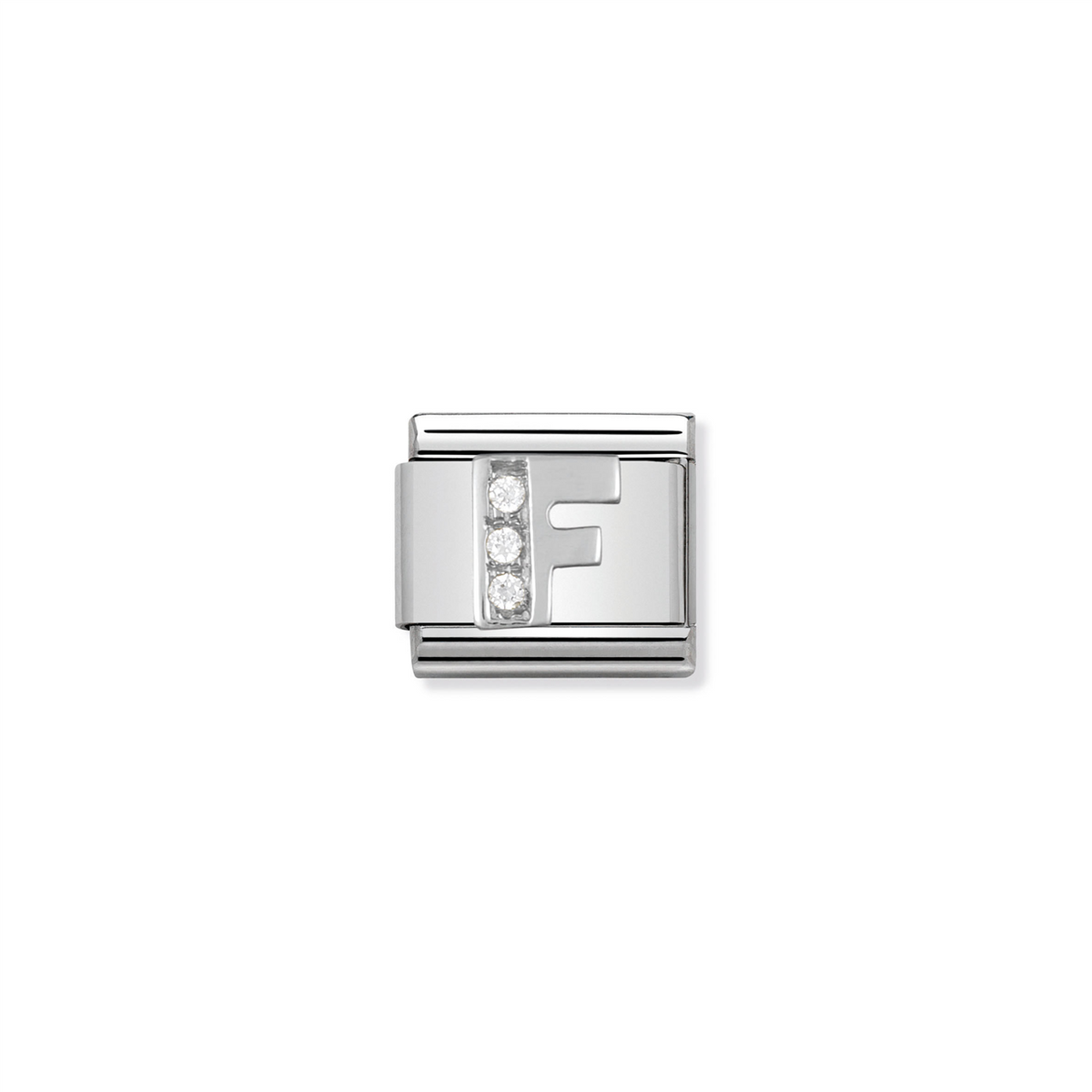 Composable Classic Link 330301/06 Letter F in Silver & Stones