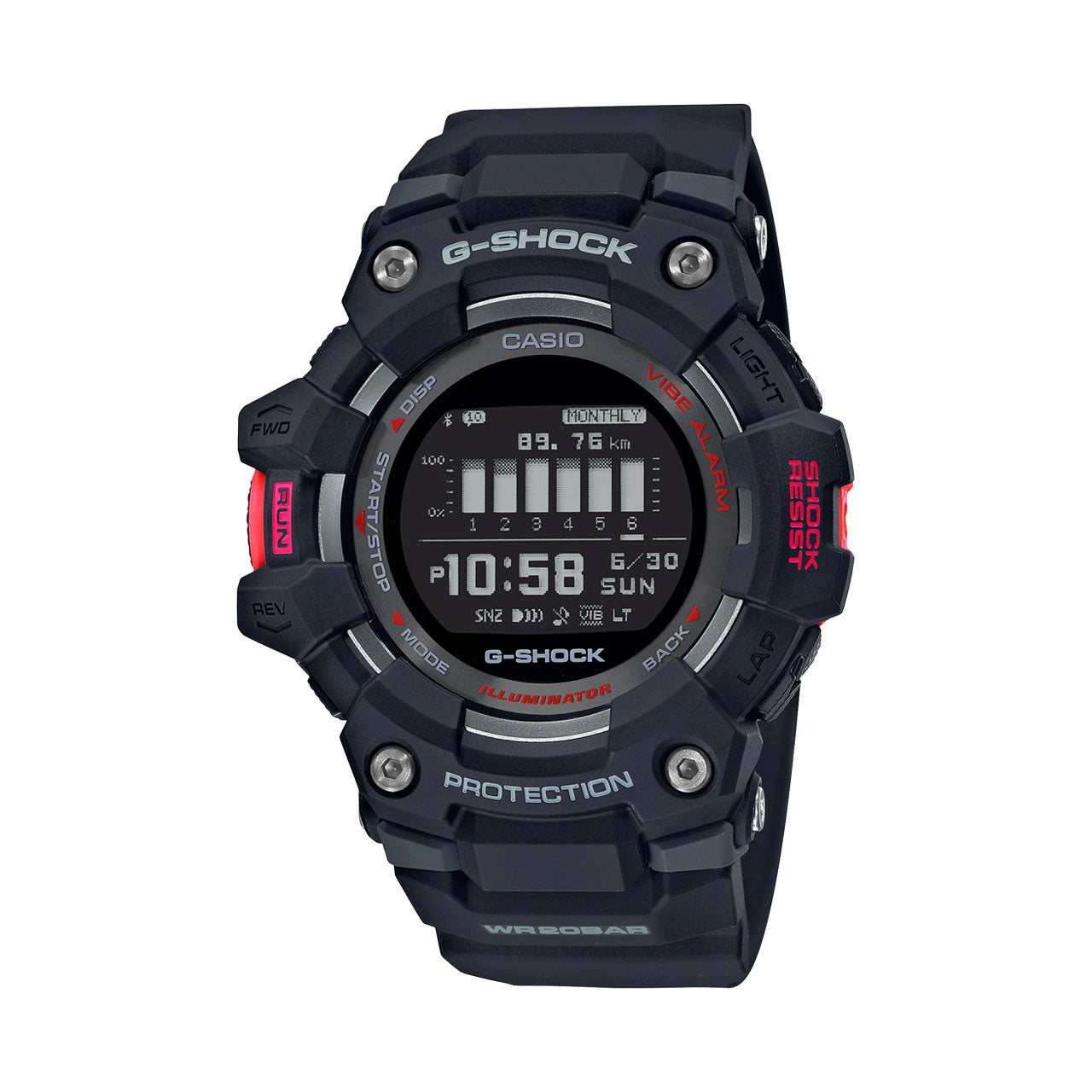 G-Shock G-Squad - Black & Red - GBD100-1D