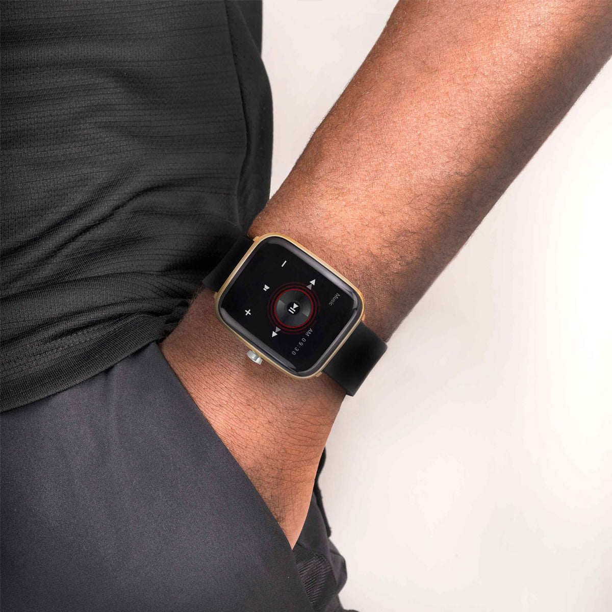 Sekonda Motion Smart Watch | Gold Case & Black Silicone Strap | 30053