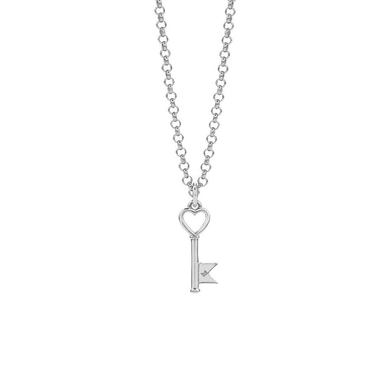 Sterling Silver Monogram Key Necklace