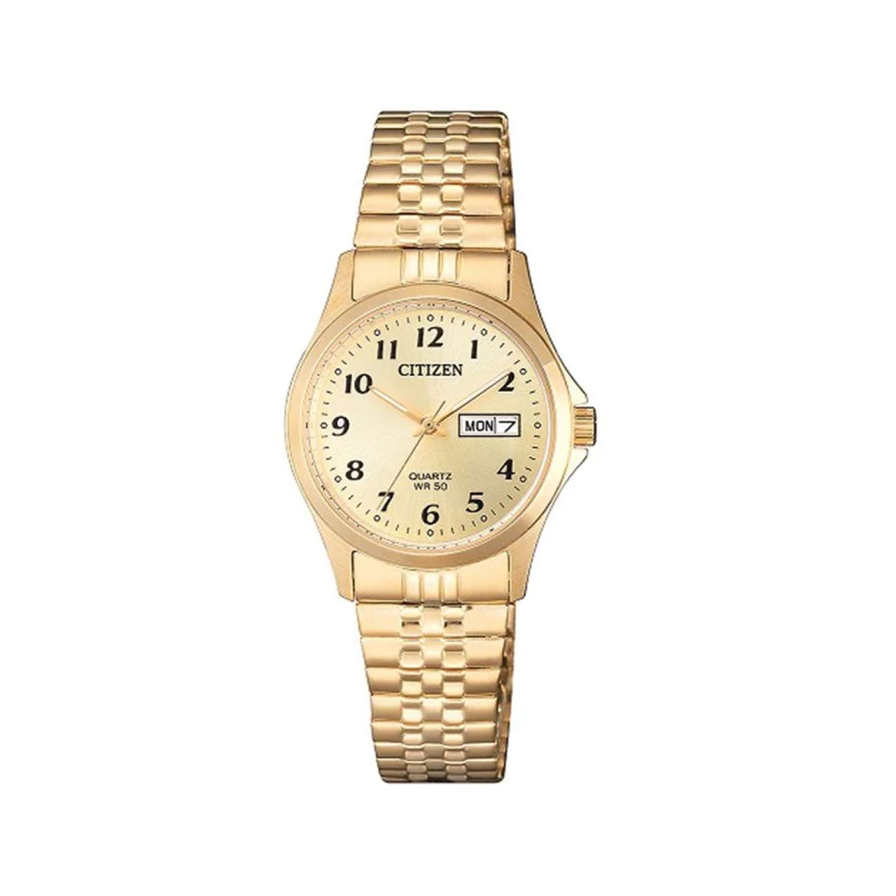 Citizen - Ladies Gold Plated Steel Dress Watch - EQ2002-91P
