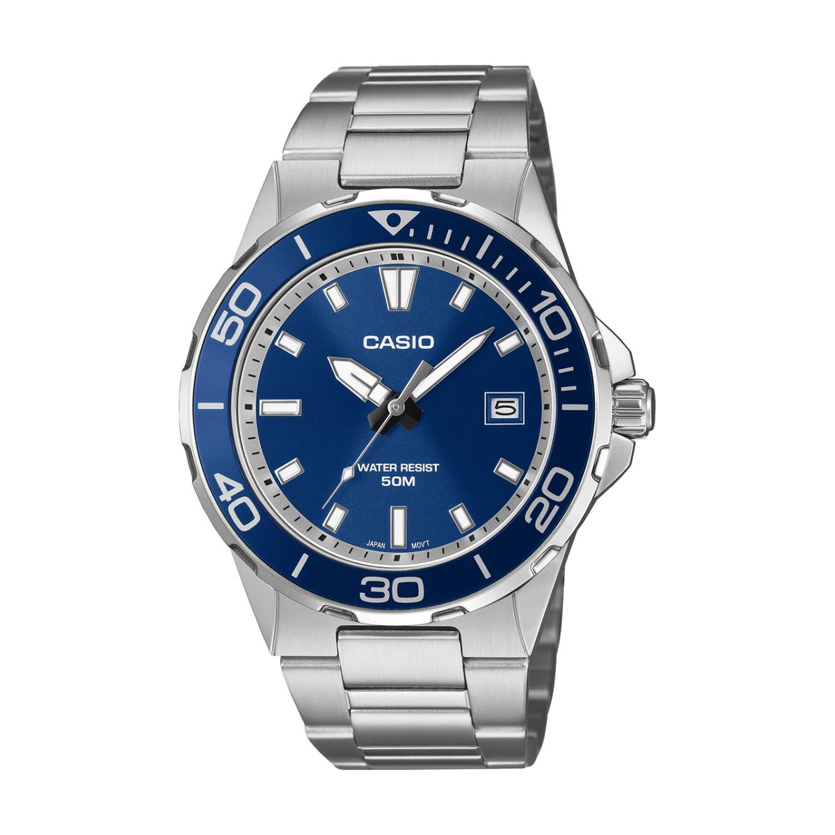 Casio Marine Design Analogue Blue Dial Watch - MTD145D-2A