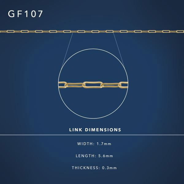 14/20 Gold Filled 45cm Paperclip Chain